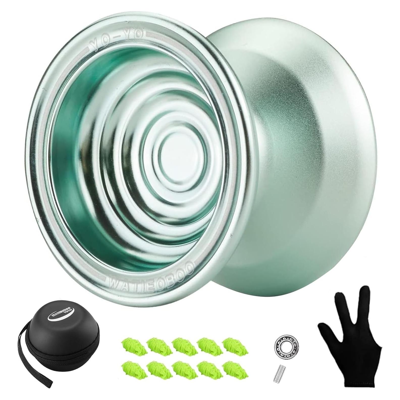 Yoyo Profesional WATIEOBOO Metal No Responsivo Azul Claro