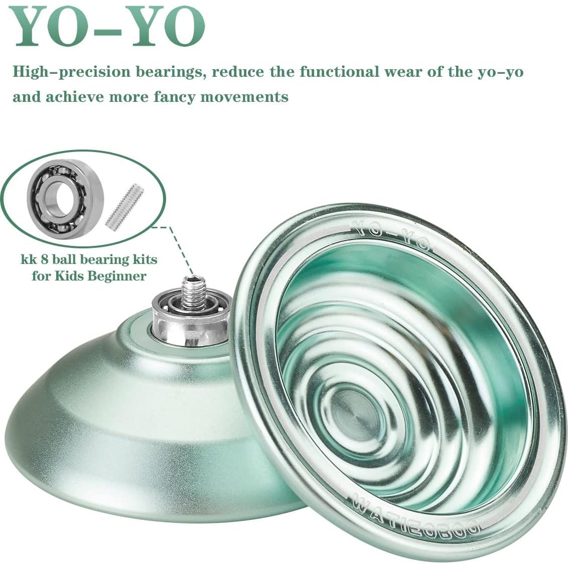 Yoyo Profesional WATIEOBOO Metal No Responsivo Azul Claro