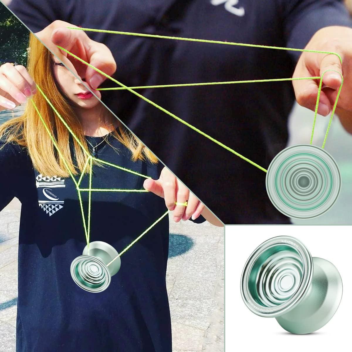 Yoyo Profesional WATIEOBOO Metal No Responsivo Azul Claro