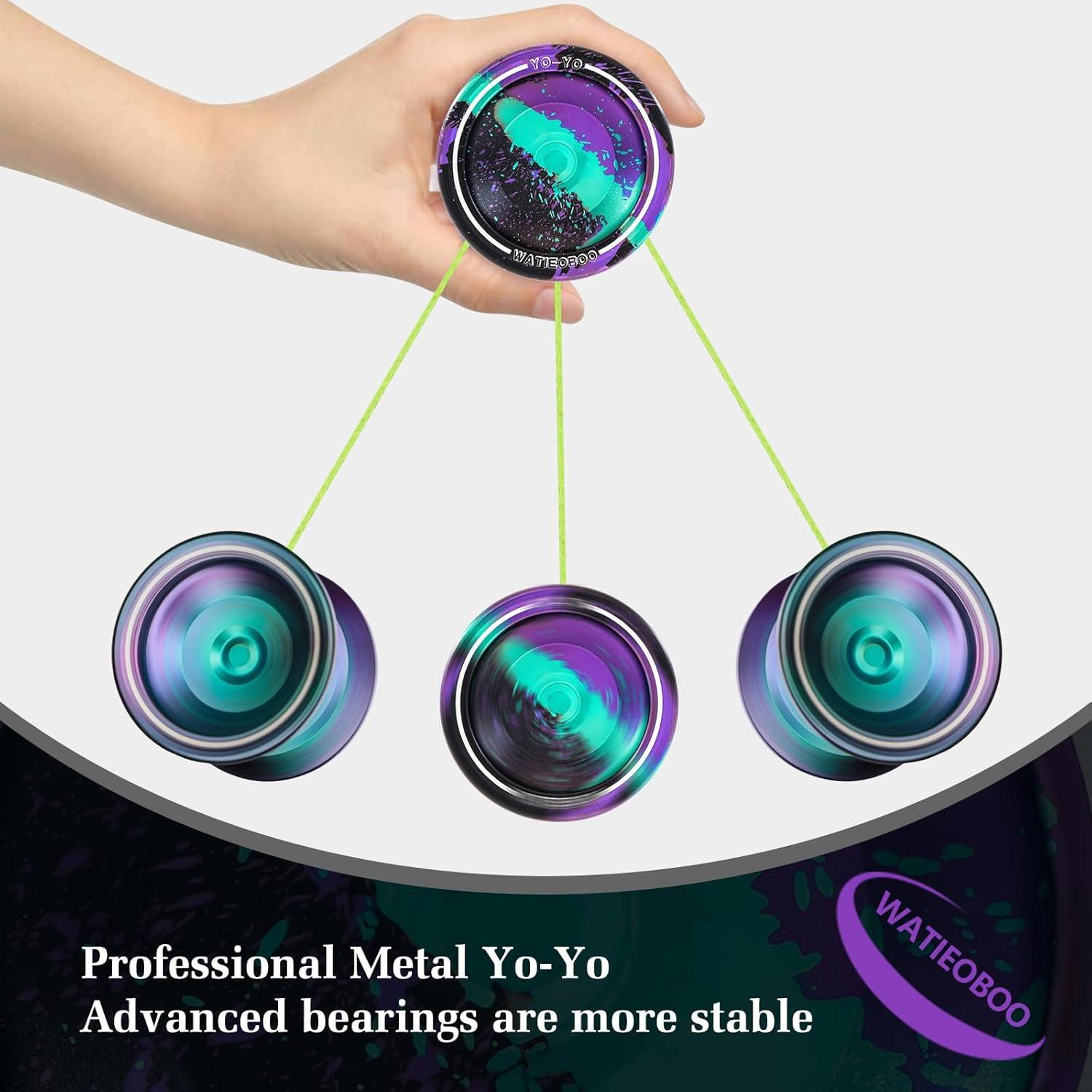 Yoyo Profesional WATIEOBOO Metal 9cm para Niños y Adultos