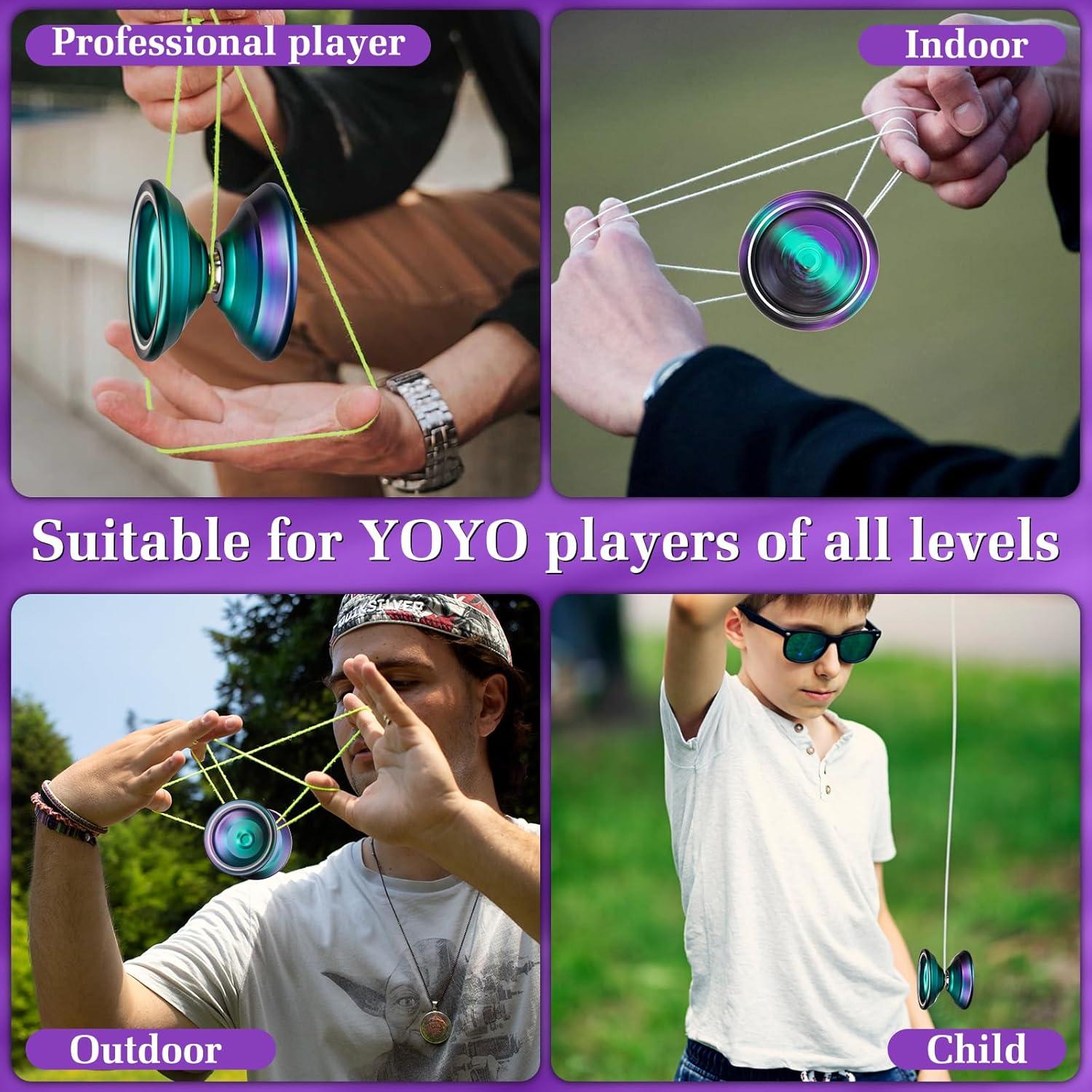 Yoyo Profesional WATIEOBOO Metal 9cm para Niños y Adultos