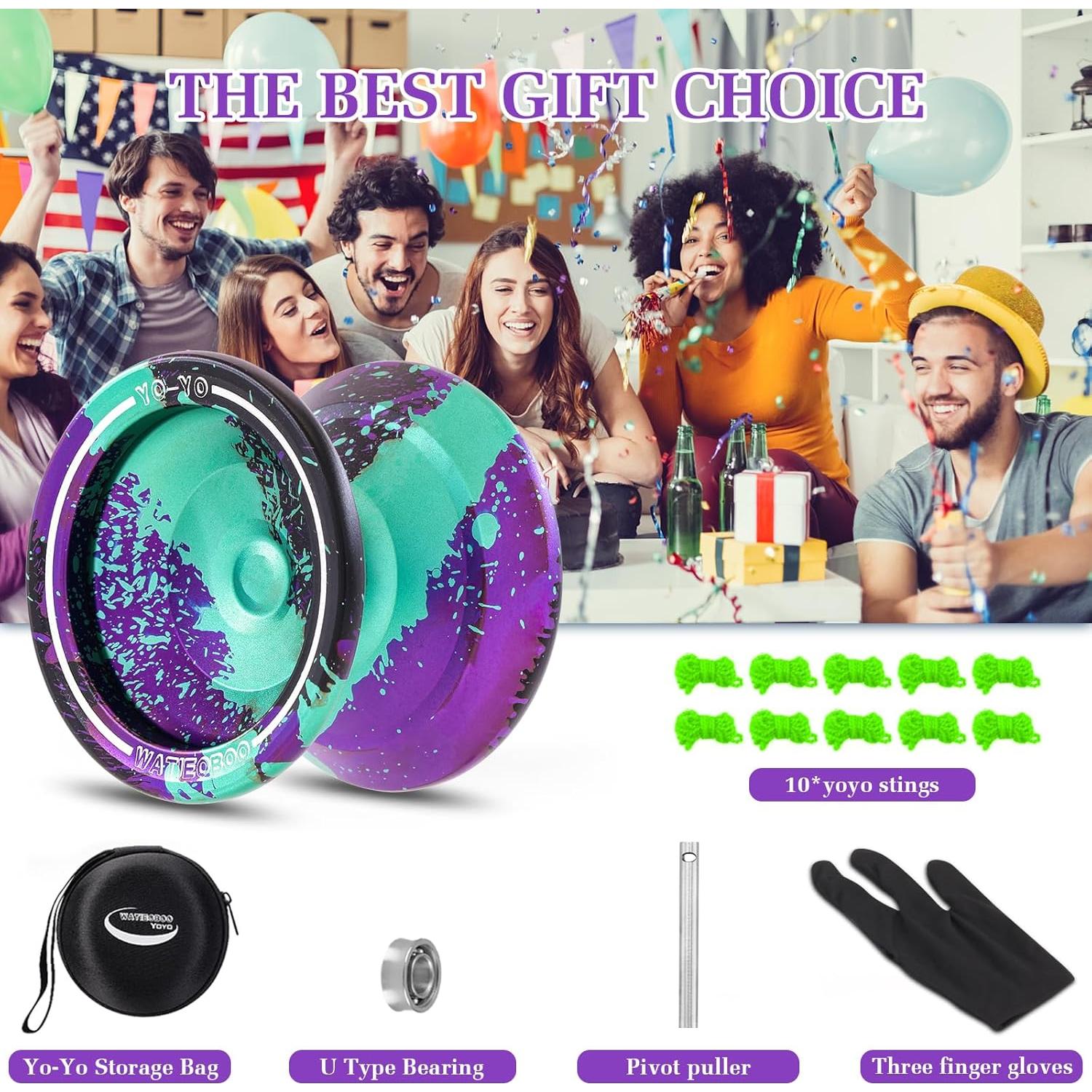 Yoyo Profesional WATIEOBOO Metal 9cm para Niños y Adultos