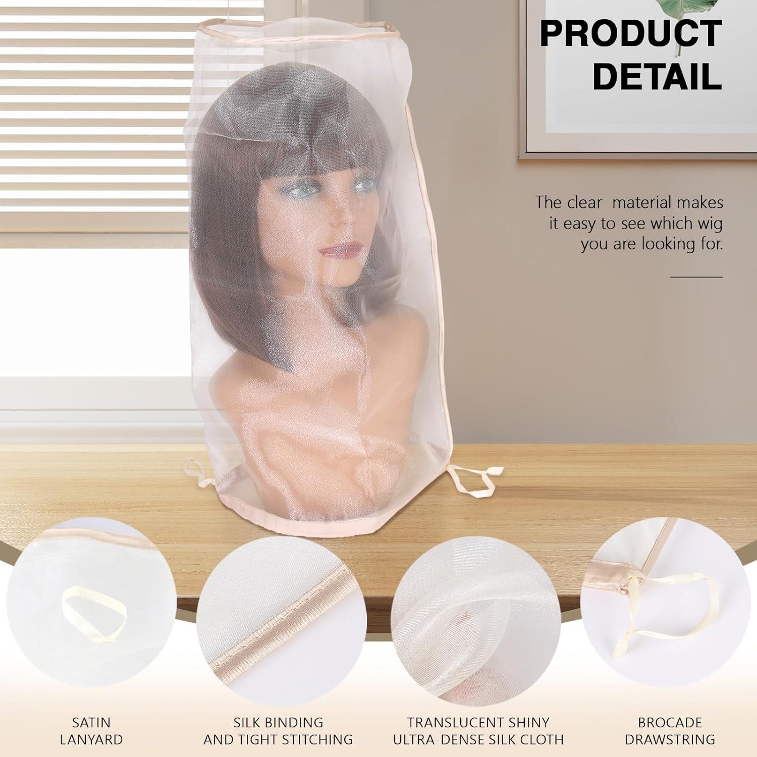 5 Bolsas de Almacenamiento para Pelucas AIHOPESTO - Transpirables