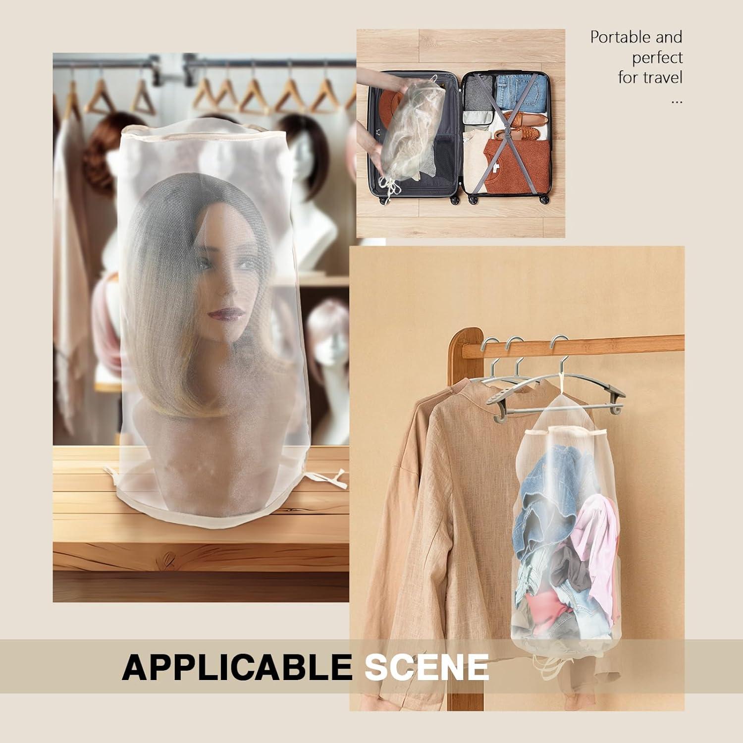 5 Bolsas de Almacenamiento para Pelucas AIHOPESTO - Transpirables