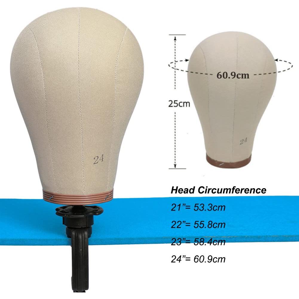 Cabeza de Maniquí de Lienzo Dazzle 22" para Pelucas