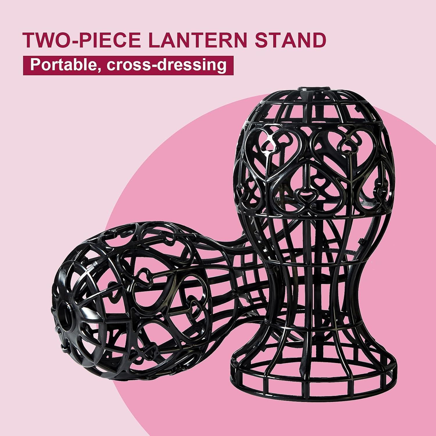 Soporte para Peluca MoyRetty 2 Piezas Plástico Negro 30x17x10cm