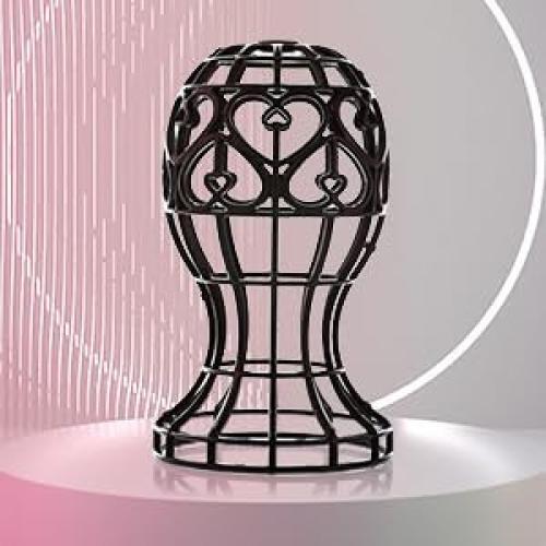 Soporte para Peluca MoyRetty 2 Piezas Plástico Negro 30x17x10cm