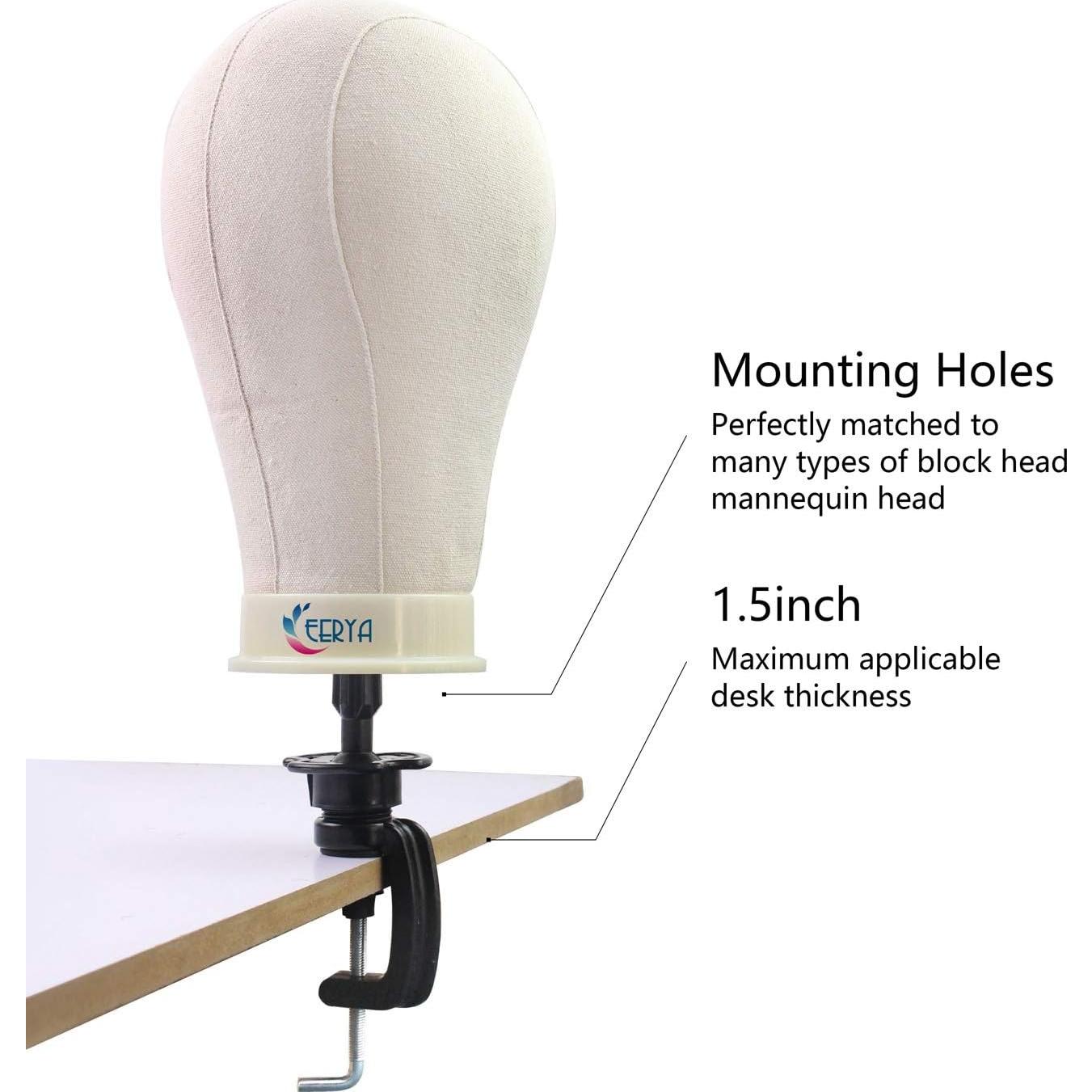 Soporte de Cabeza de Maniquí EERYA Negro para Pelucas 1Pc