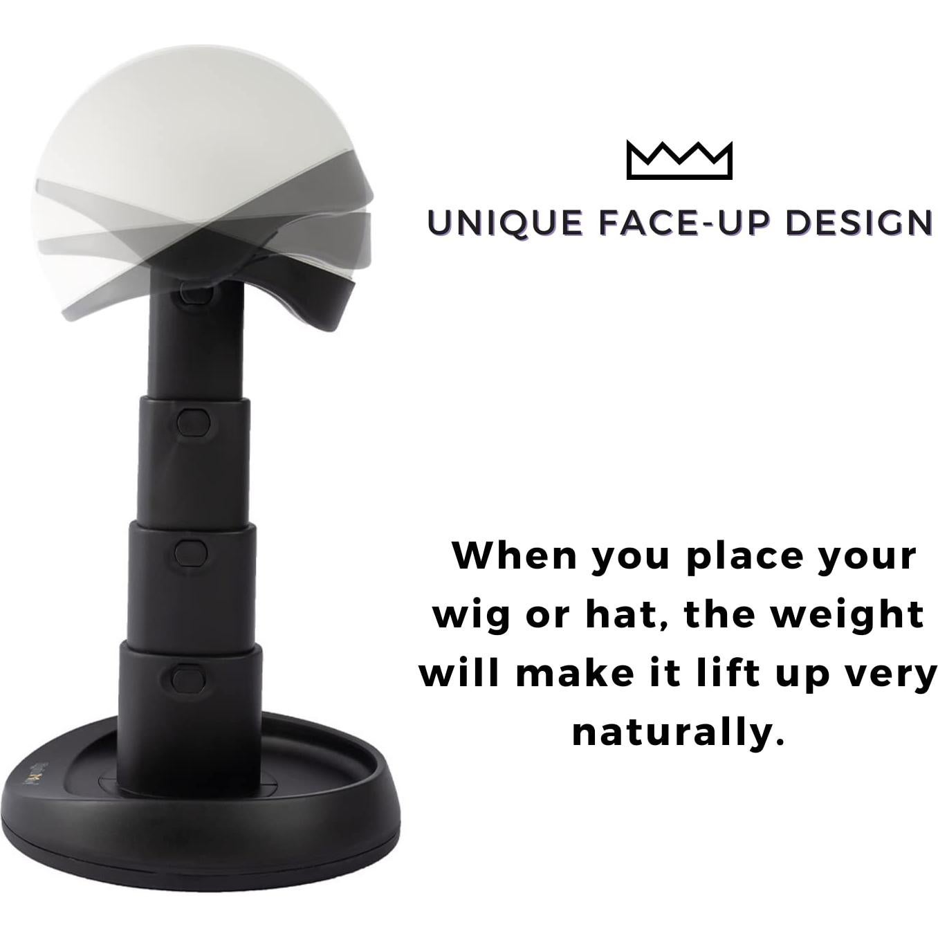 Soporte de Cabeza de Peluca Ajustable LightMay - Plegable 43 cm