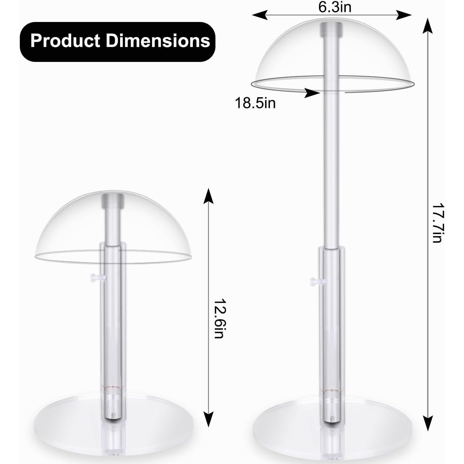 Soporte de Exhibición para Pelucas y Sombreros Poipoilu Ajustable
