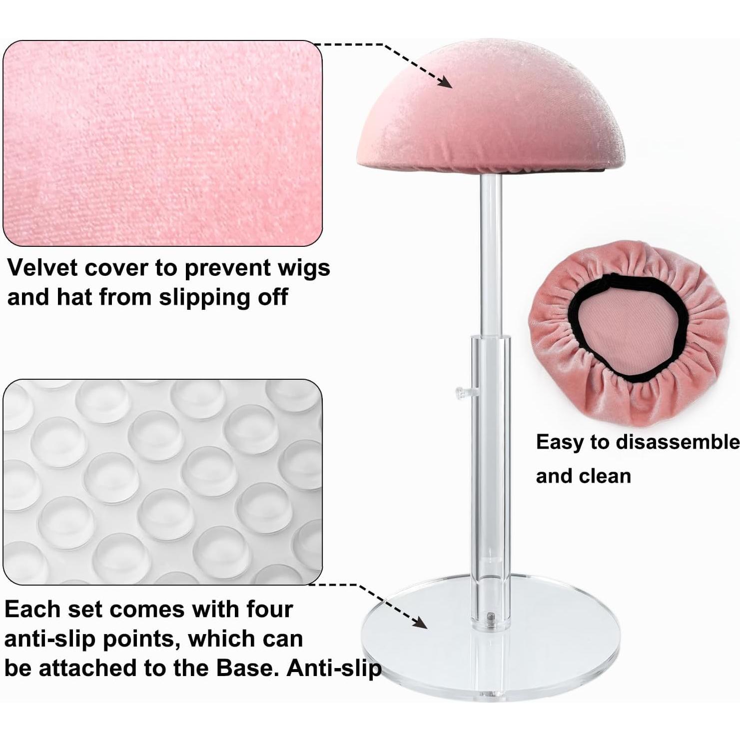 Soporte de Exhibición para Pelucas y Sombreros Poipoilu Ajustable