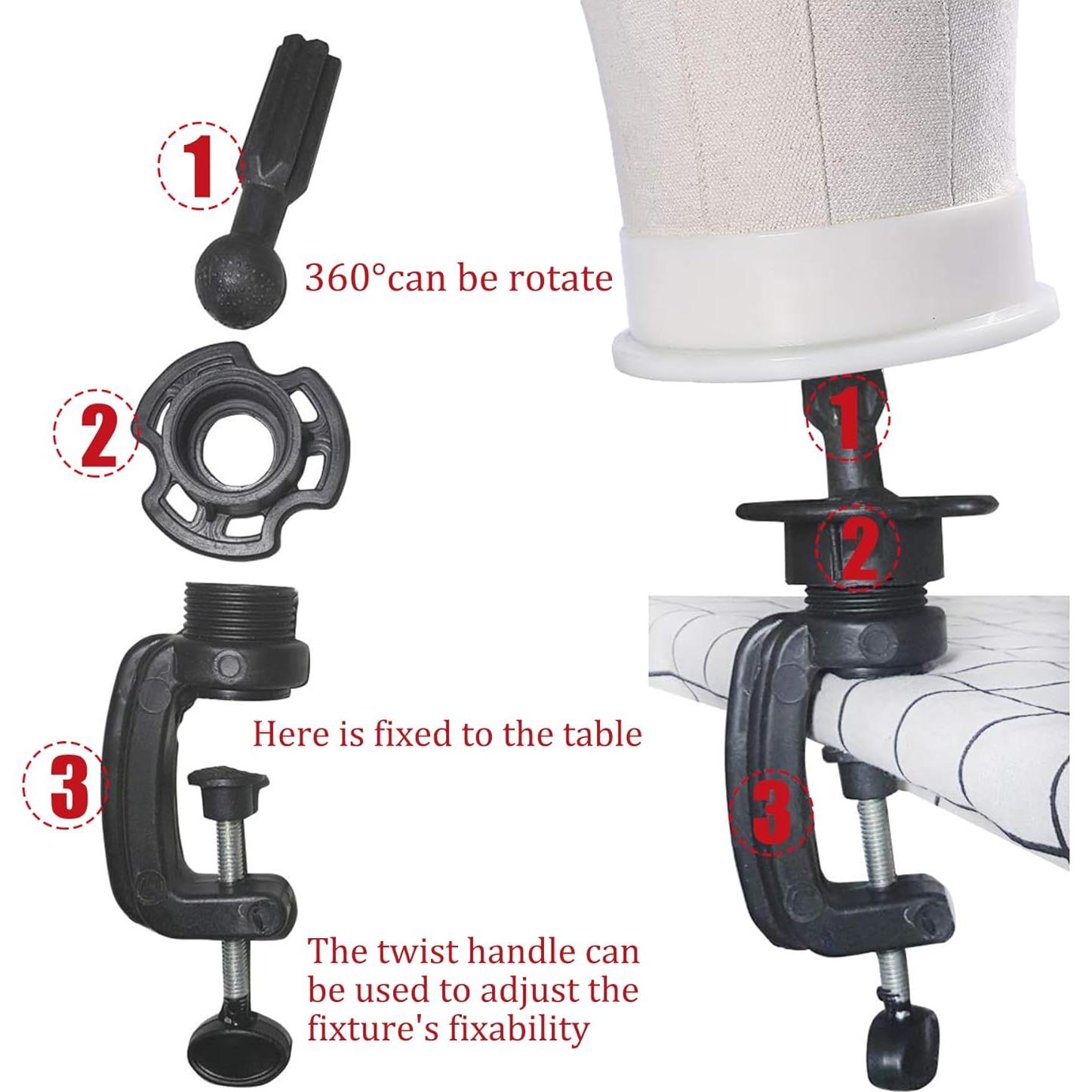 Cabeza de Maniquí de Lona XTREND 56 cm con Soporte para Peluca