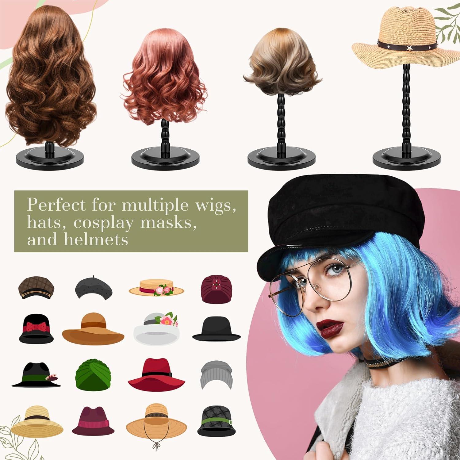 Soporte para Pelucas Geelin - 4 Piezas Antideslizantes 35.1 cm Negro