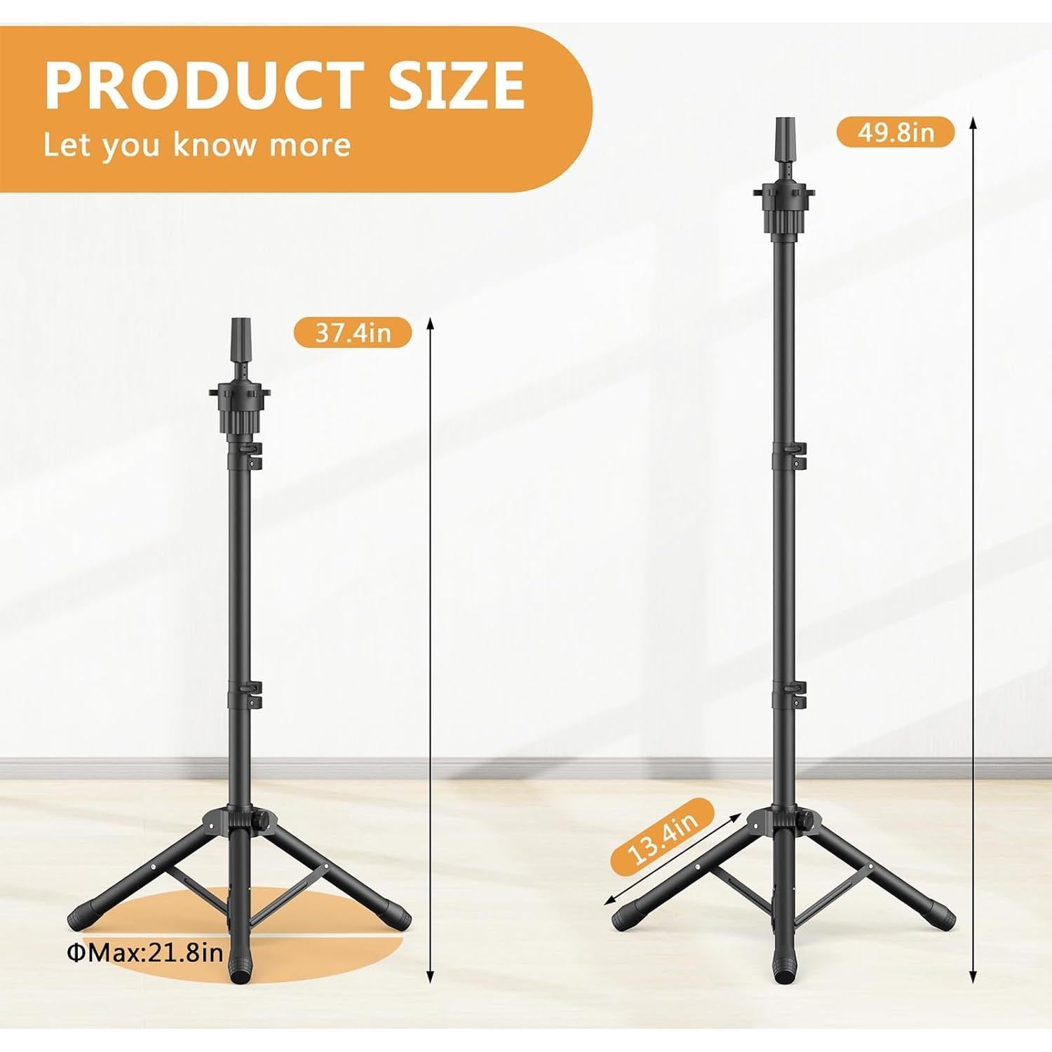 Soporte para Cabeza de Peluca Ajustable Retbtnm con Accesorios