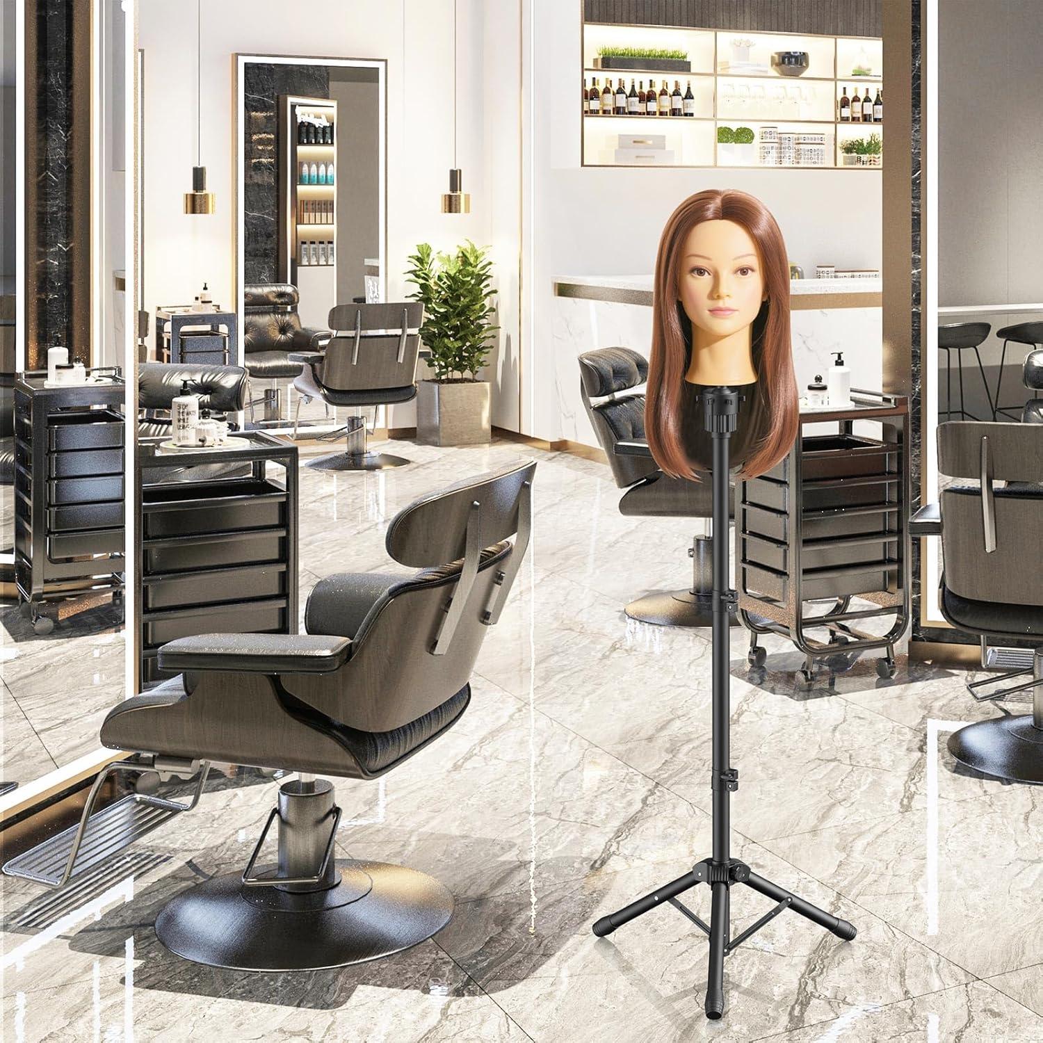 Soporte para Cabeza de Peluca Ajustable Retbtnm con Accesorios