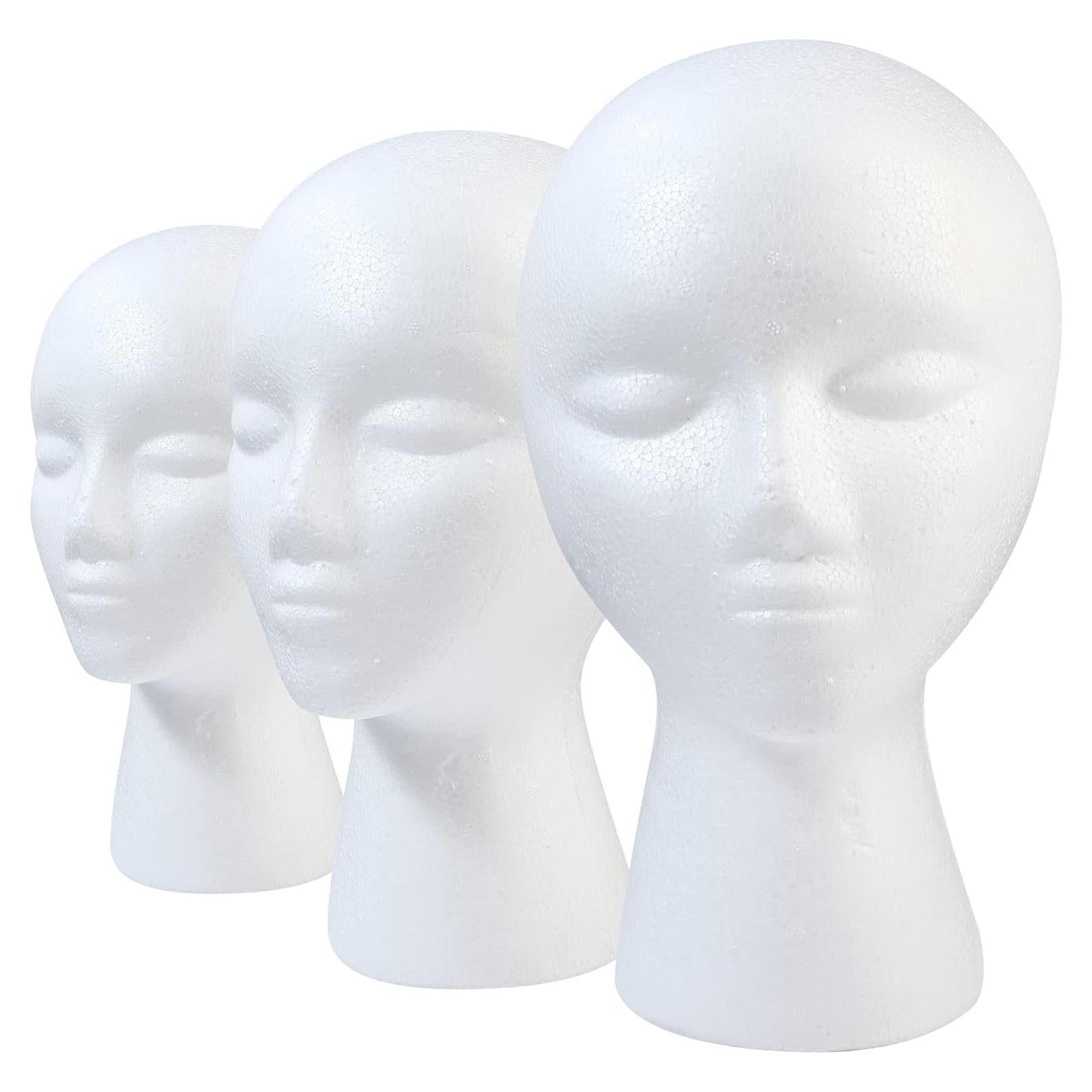 Cabeza de Maniquí de Espuma 3 Piezas GliSun 50 cm Blanca