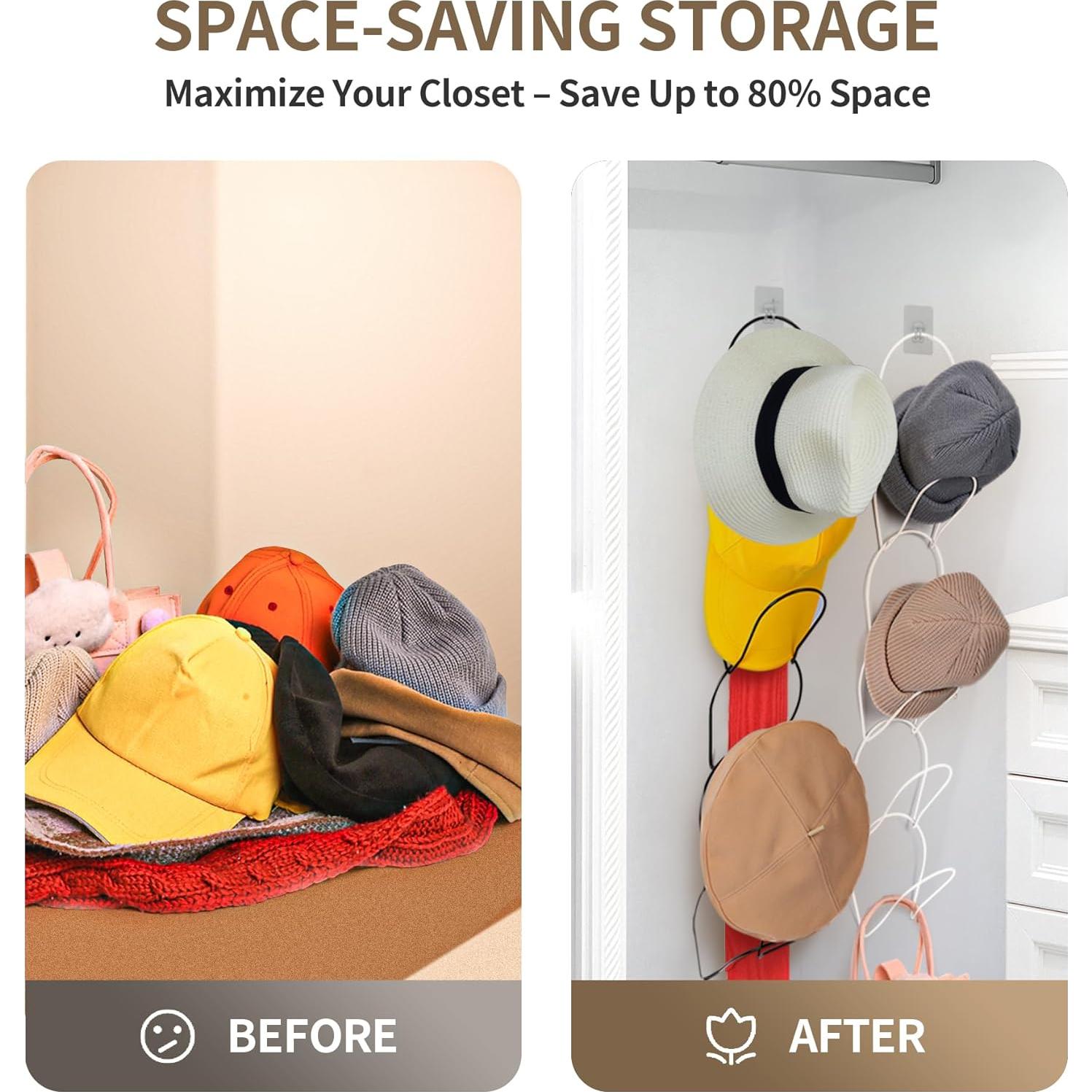 Organizador de Sombreros y Pelucas MASDFEL 10 Anillos Negro