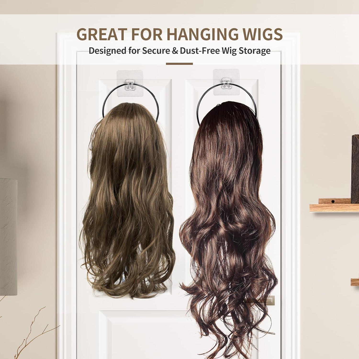 Organizador de Sombreros y Pelucas MASDFEL 10 Anillos Negro