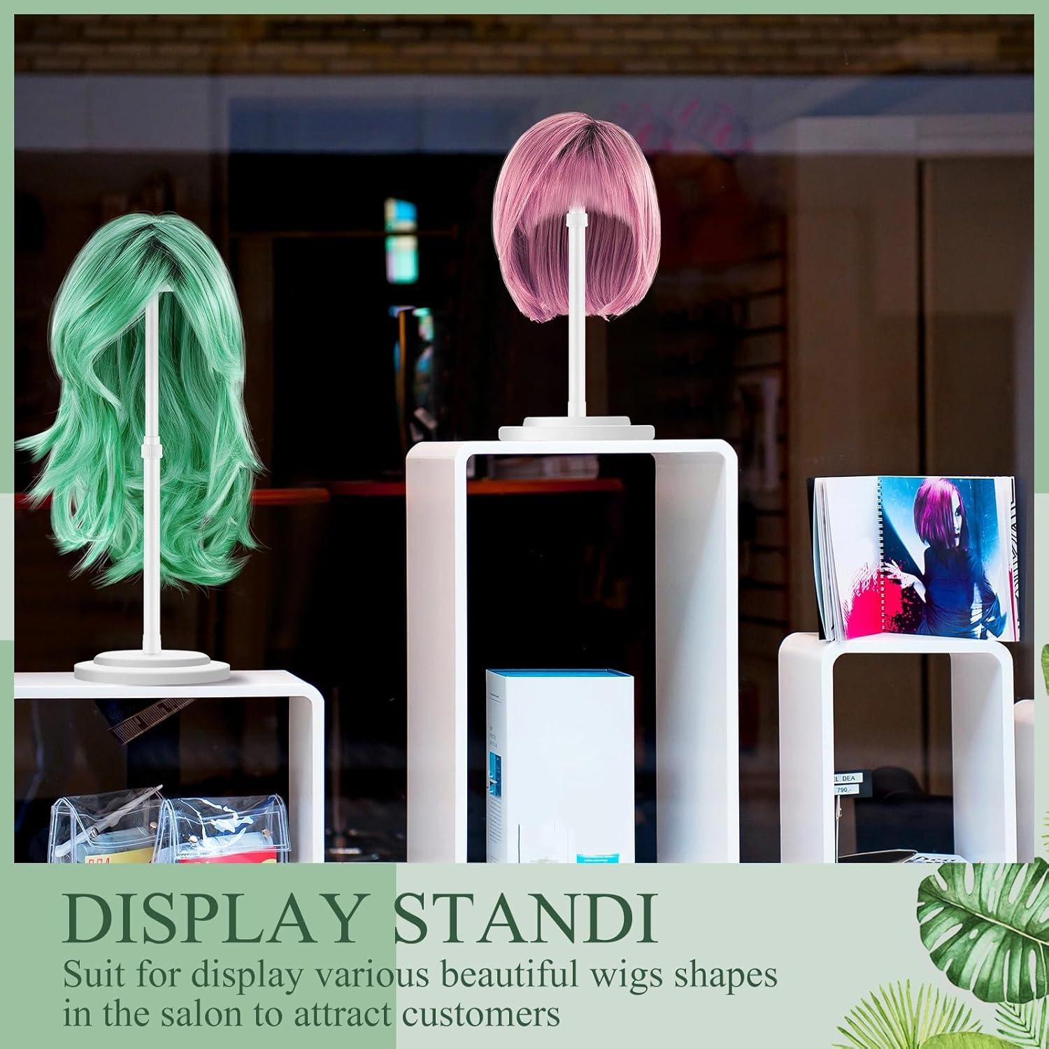 Soporte para Peluca Tatuo 8 Pcs Altura Ajustable Blanco