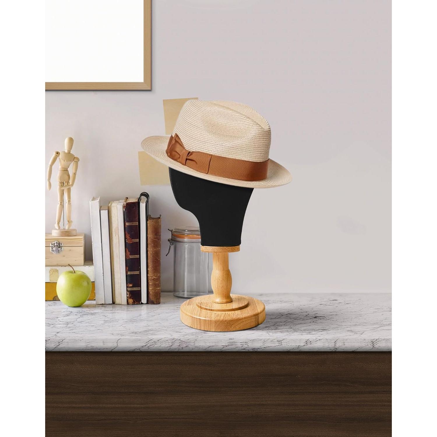 Soporte para Cabeza de Peluca CHADWICK 54 cm Lienzo y Madera