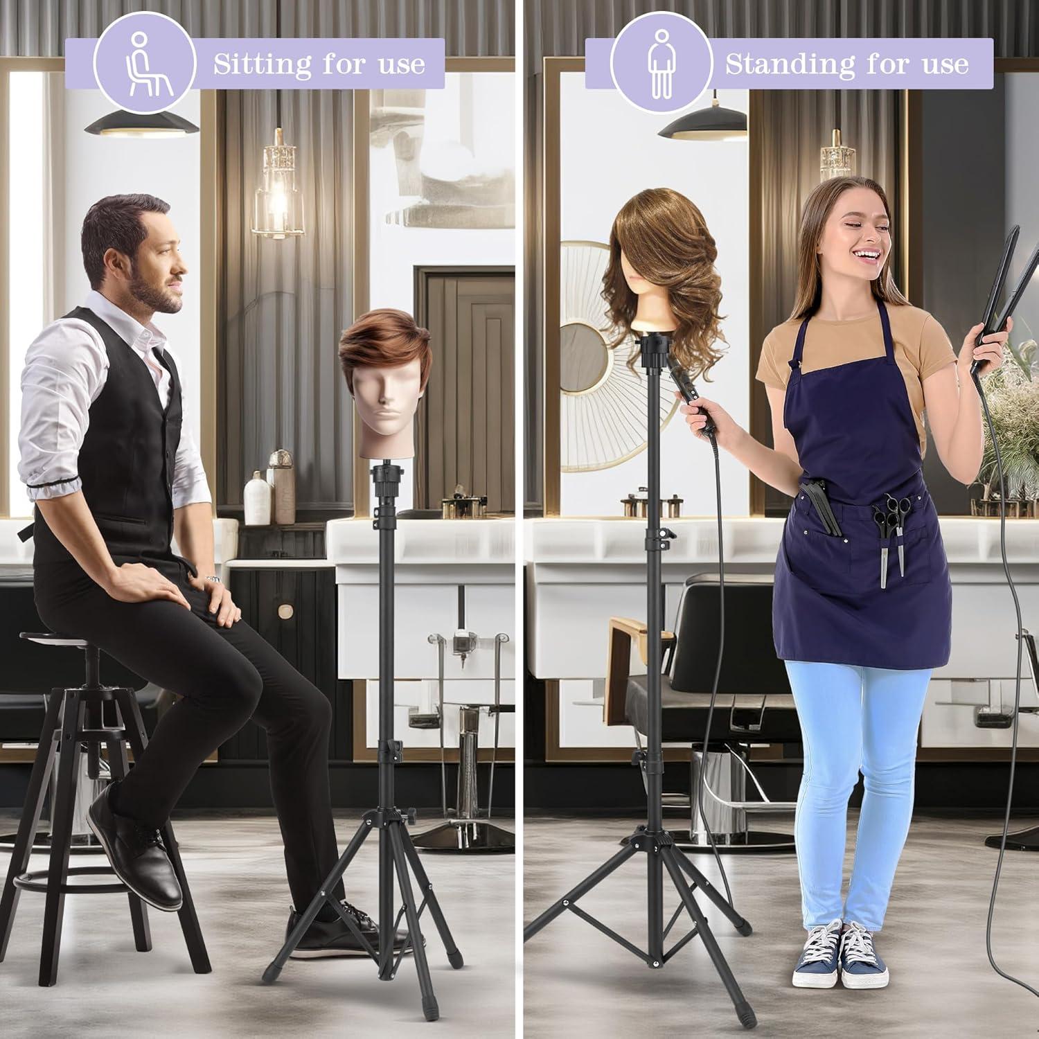 Soporte para Cabeza de Maniquí Auroras Ajustable con Tripode