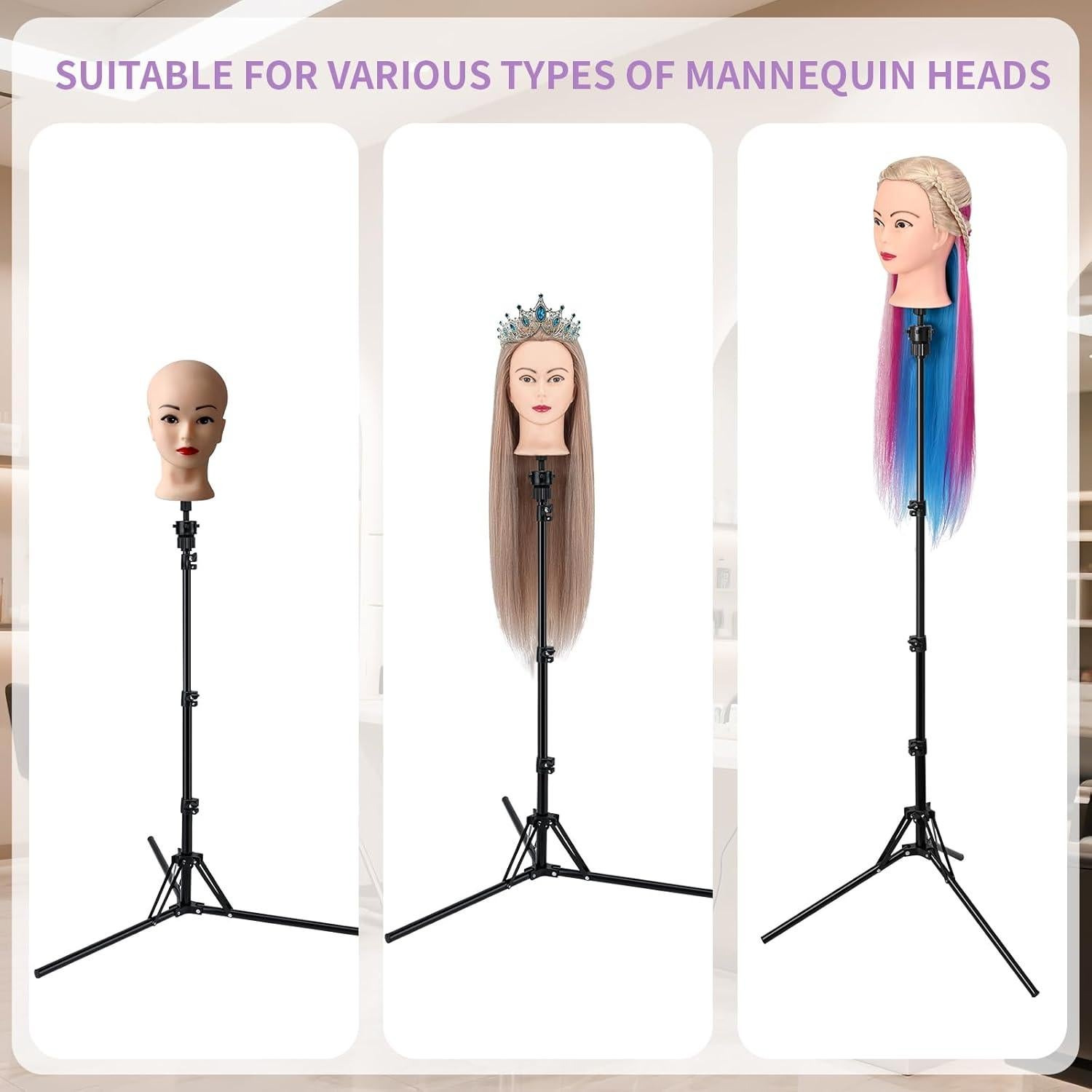 Soporte para Cabeza de Maniquí Aofadaning Ajustable 1.5m