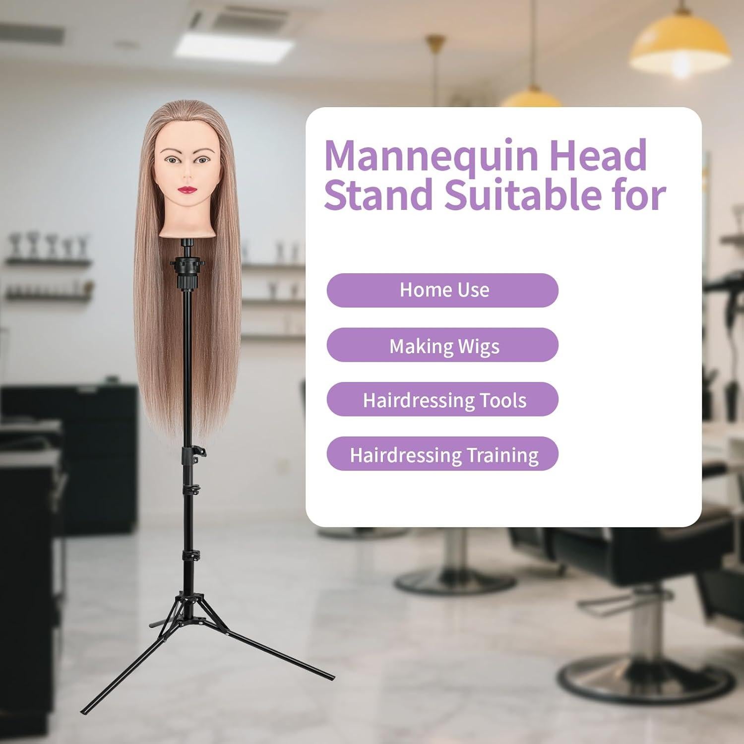 Soporte para Cabeza de Maniquí Aofadaning Ajustable 1.5m