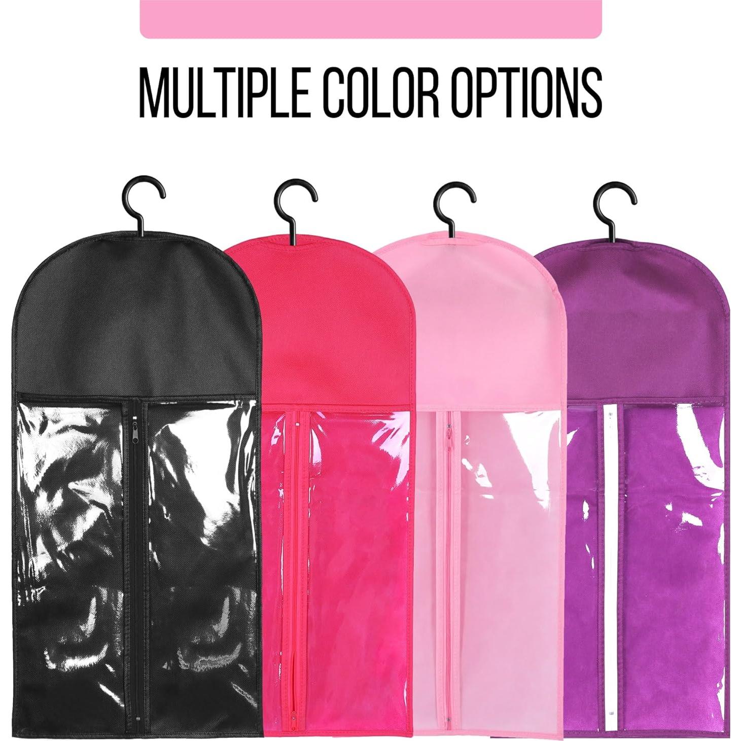 3PCS Bolsas de Almacenamiento para Pelucas AIHOPESTO Rosa