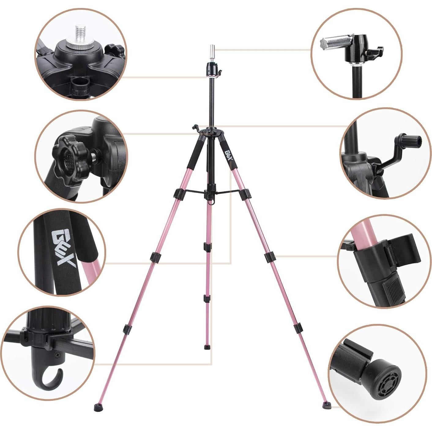 Soporte de trípode GEXWORLDWIDE para maniquí 60-140 cm Rosa