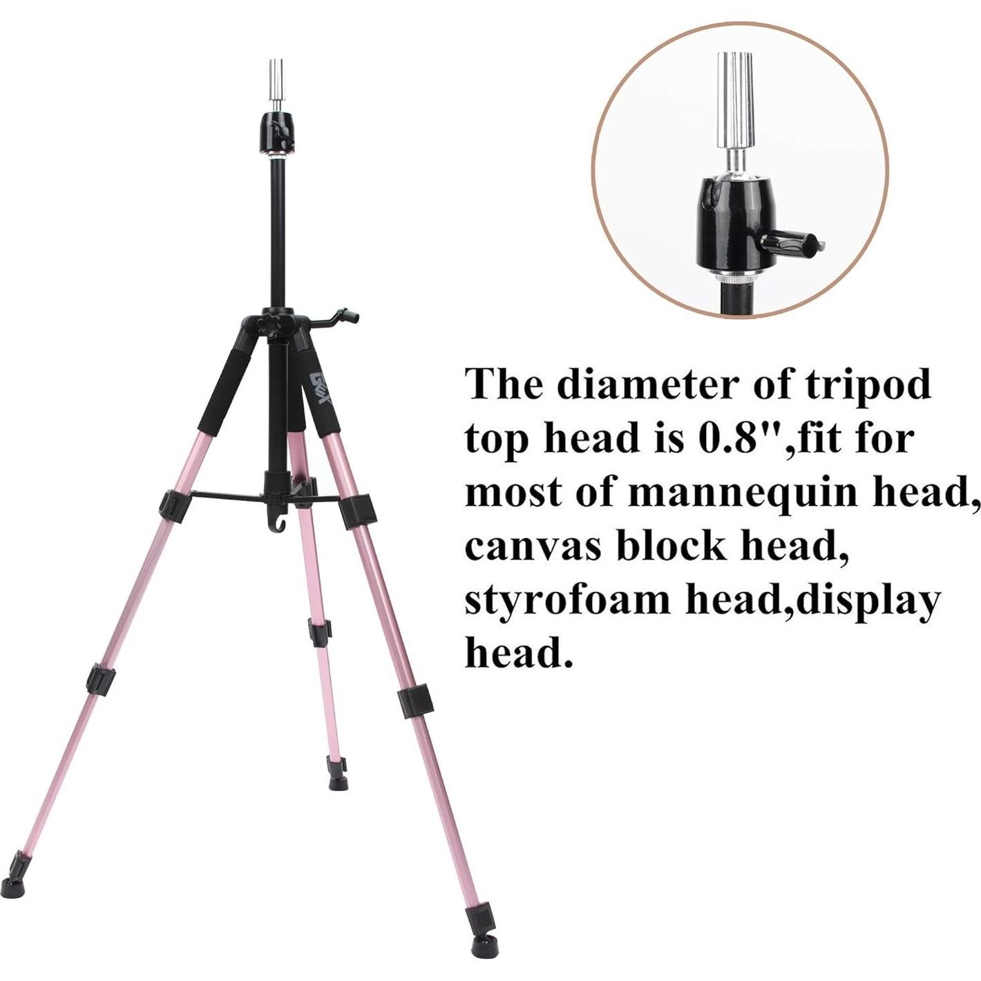 Soporte de trípode GEXWORLDWIDE para maniquí 60-140 cm Rosa