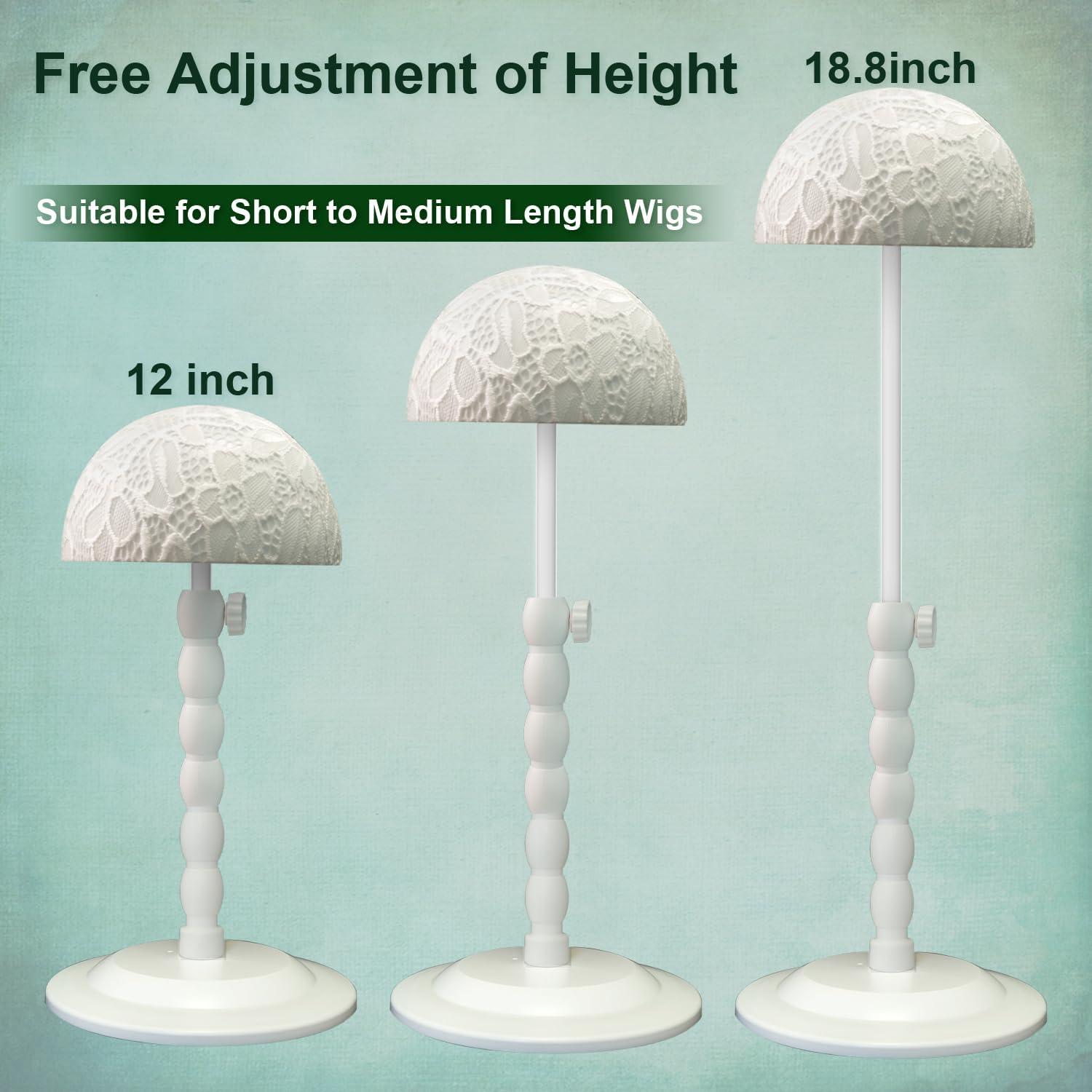 Soporte para Pelucas Ajustable Genérico Blanco 30.5-48.3 cm