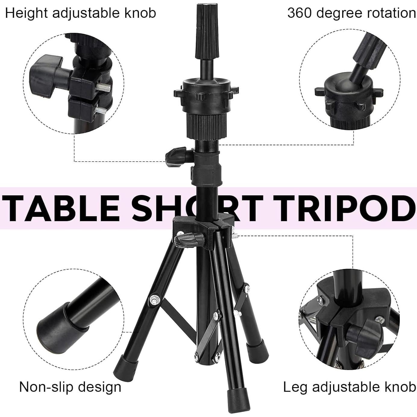 Cabeza de Peluca de Lona Neverland 58 cm con Soporte Tripode