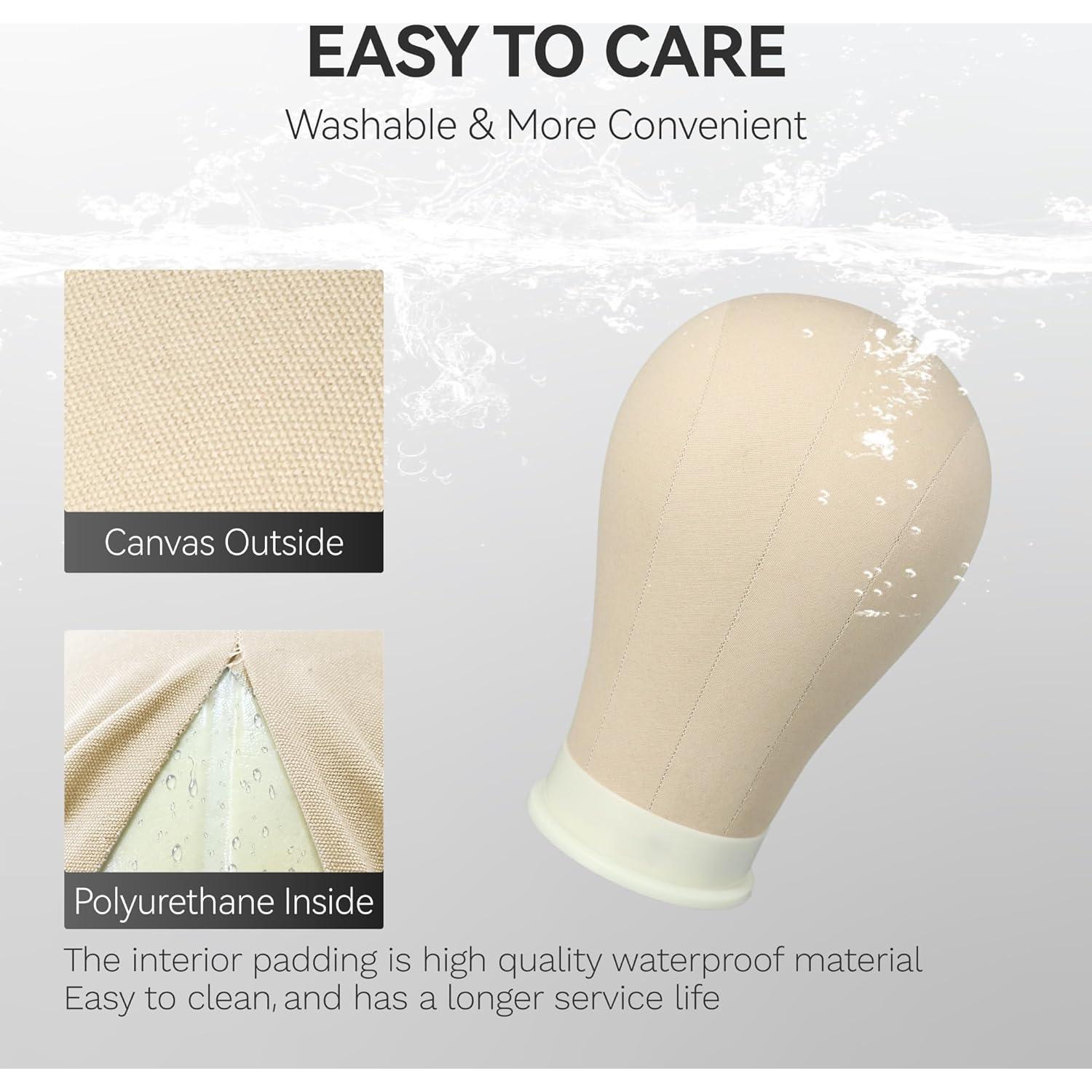 Cabeza de Peluca 55.88 cm Zhiqian Maniquí Lienzo con Agujero