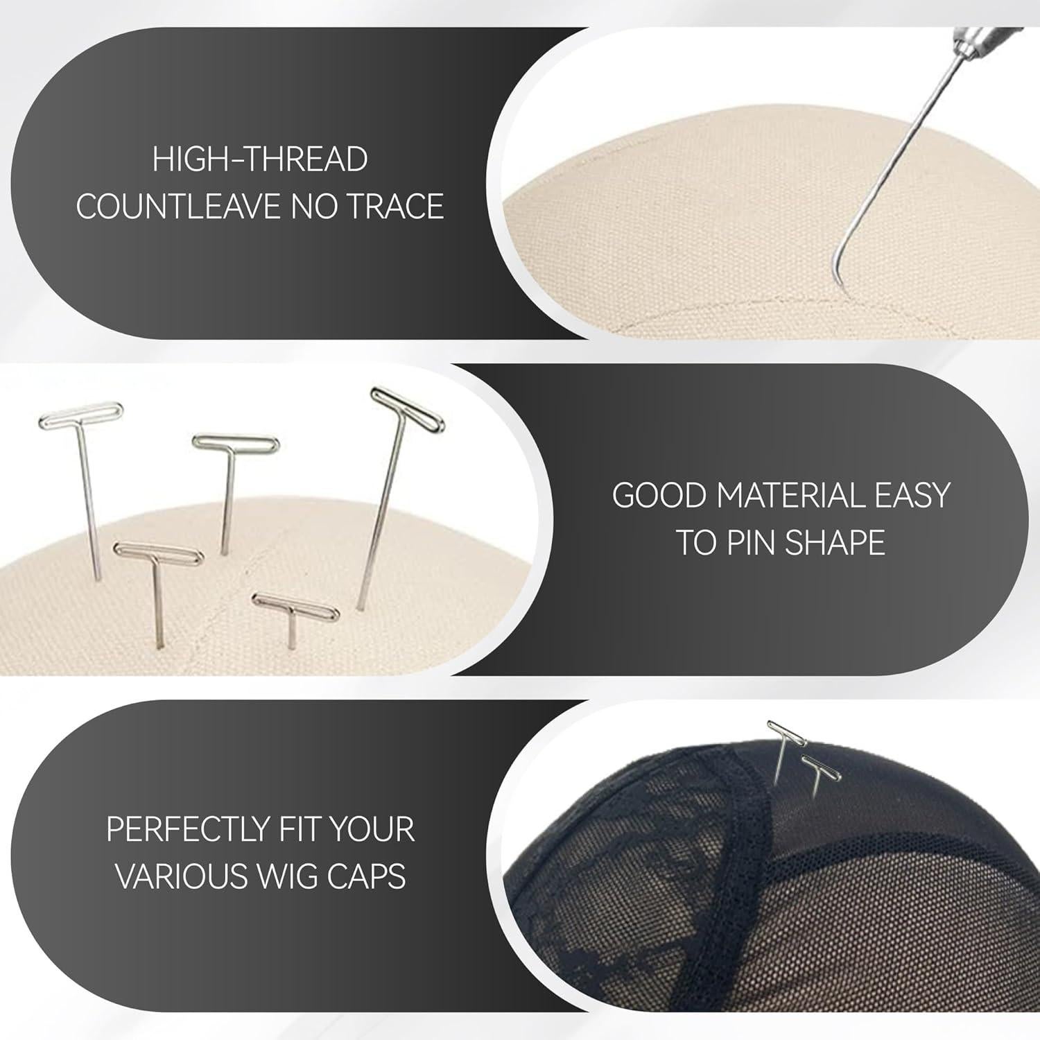 Cabeza de Peluca 55.88 cm Zhiqian Maniquí Lienzo con Agujero