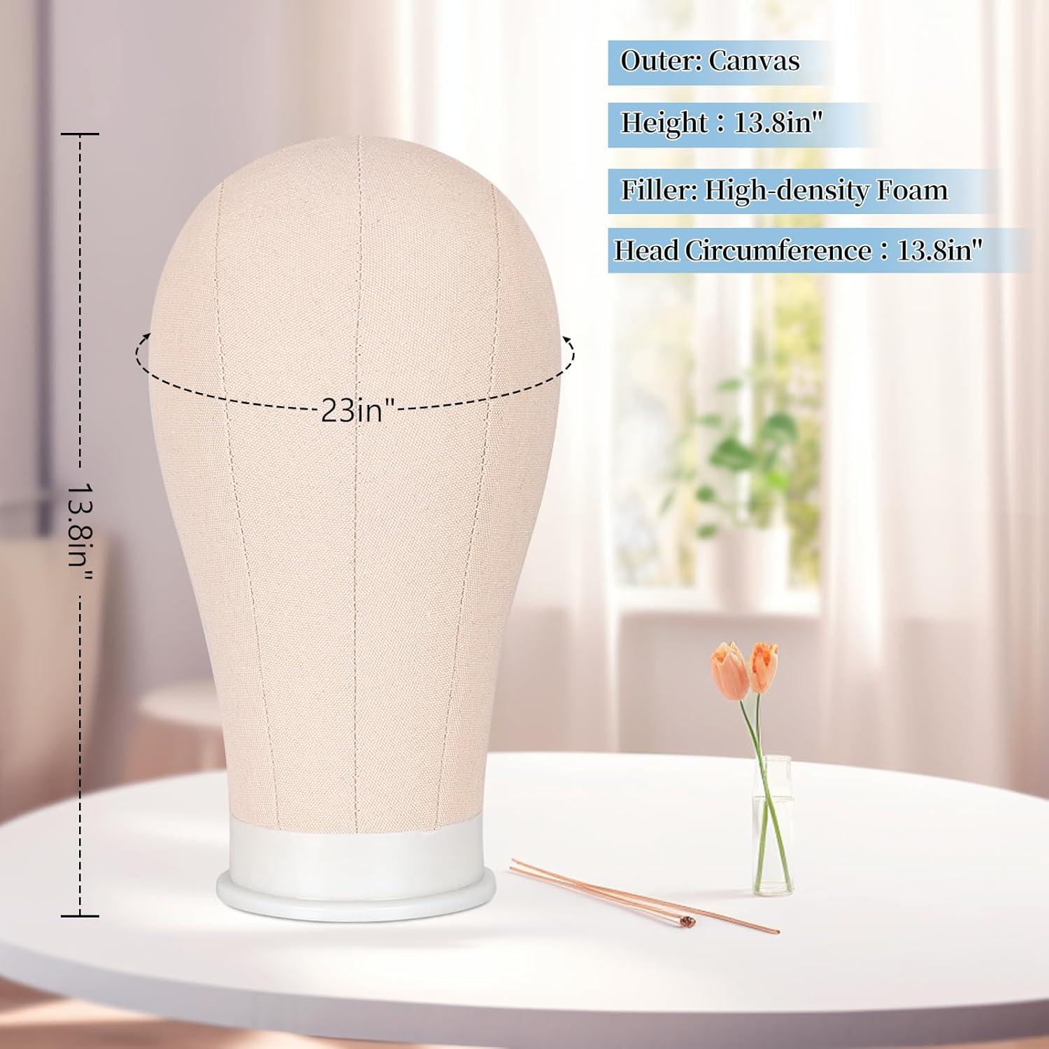 Soporte de Peluca con Trípode 1.6M y Cabeza de Lienzo 58cm