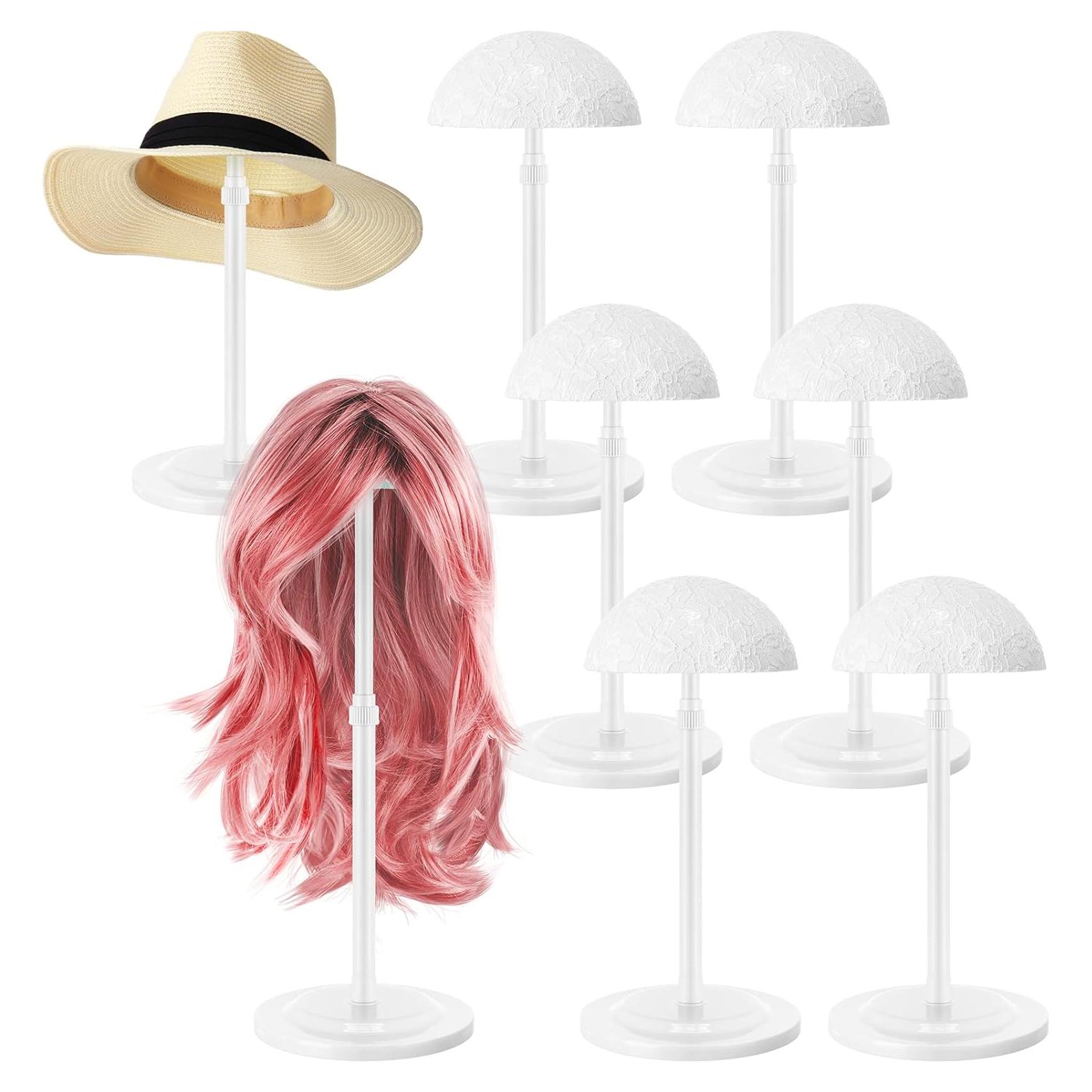 Soporte de Peluca Ajustable Tatuo 6 Pcs Antideslizante 25-45 cm