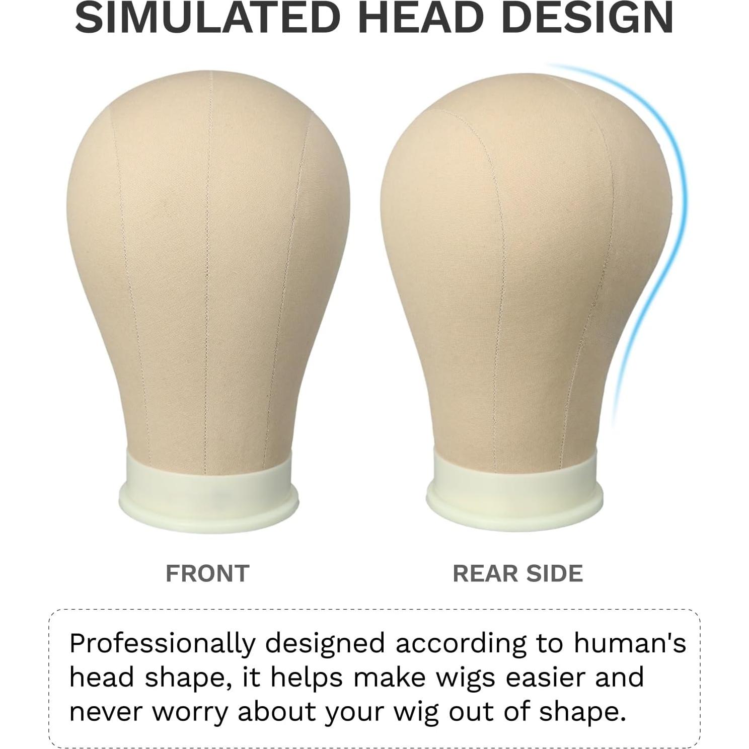 Cabeza de Maniquí para Pelucas AliLeader 24" Lienzo Duradera