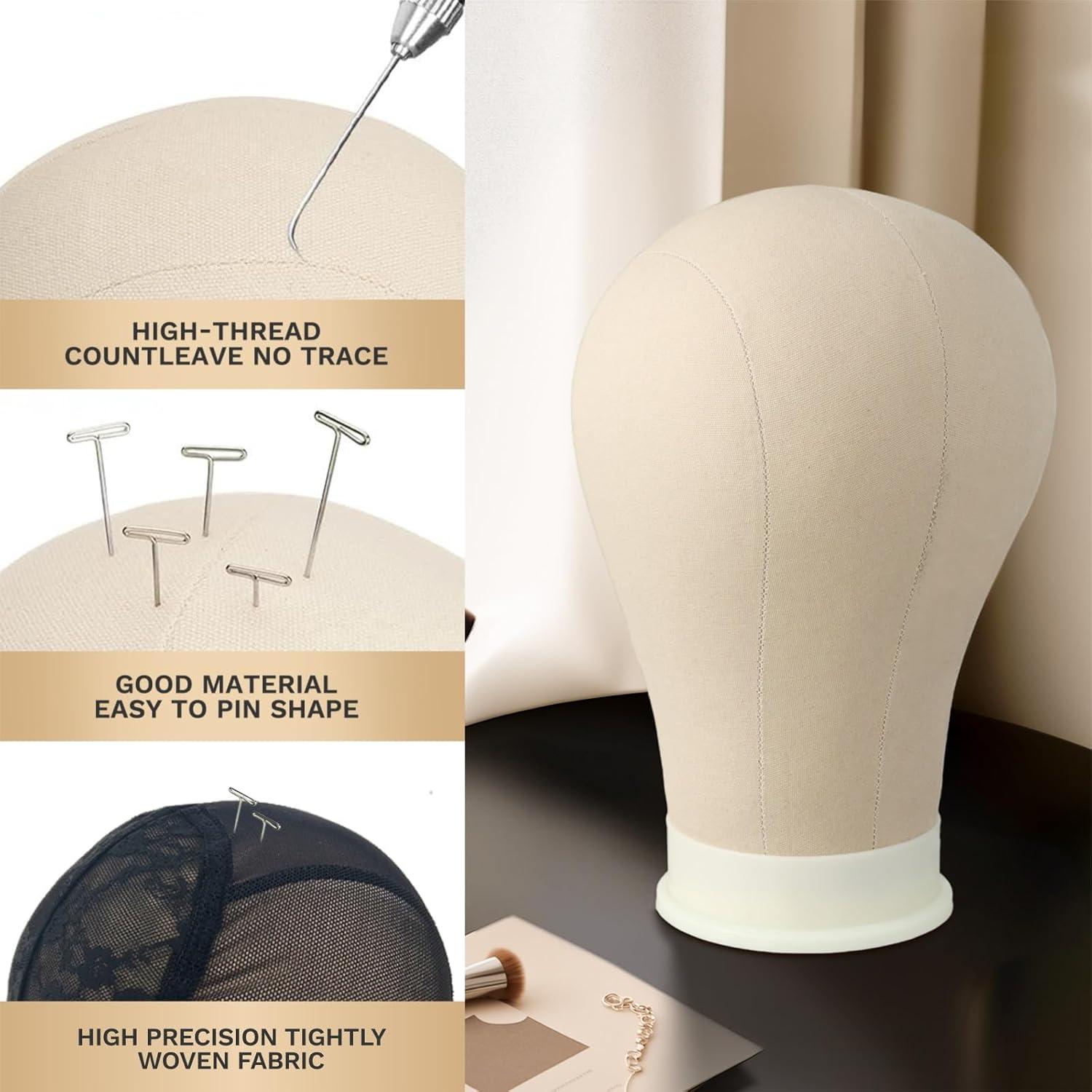 Cabeza de Maniquí para Pelucas AliLeader 24" Lienzo Duradera