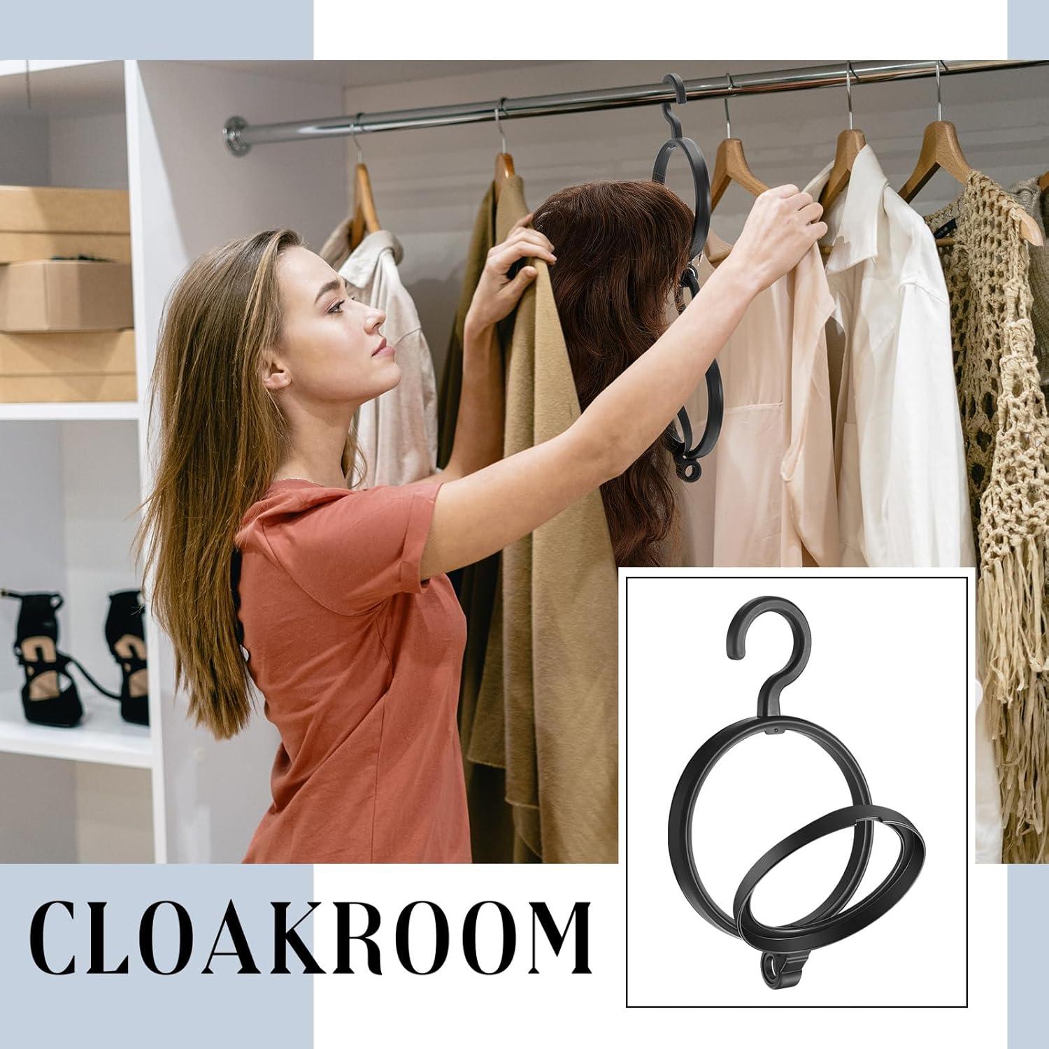 Soporte de Peluca Plegable Menkxi - 10 Pcs Negro 24x13.5 cm