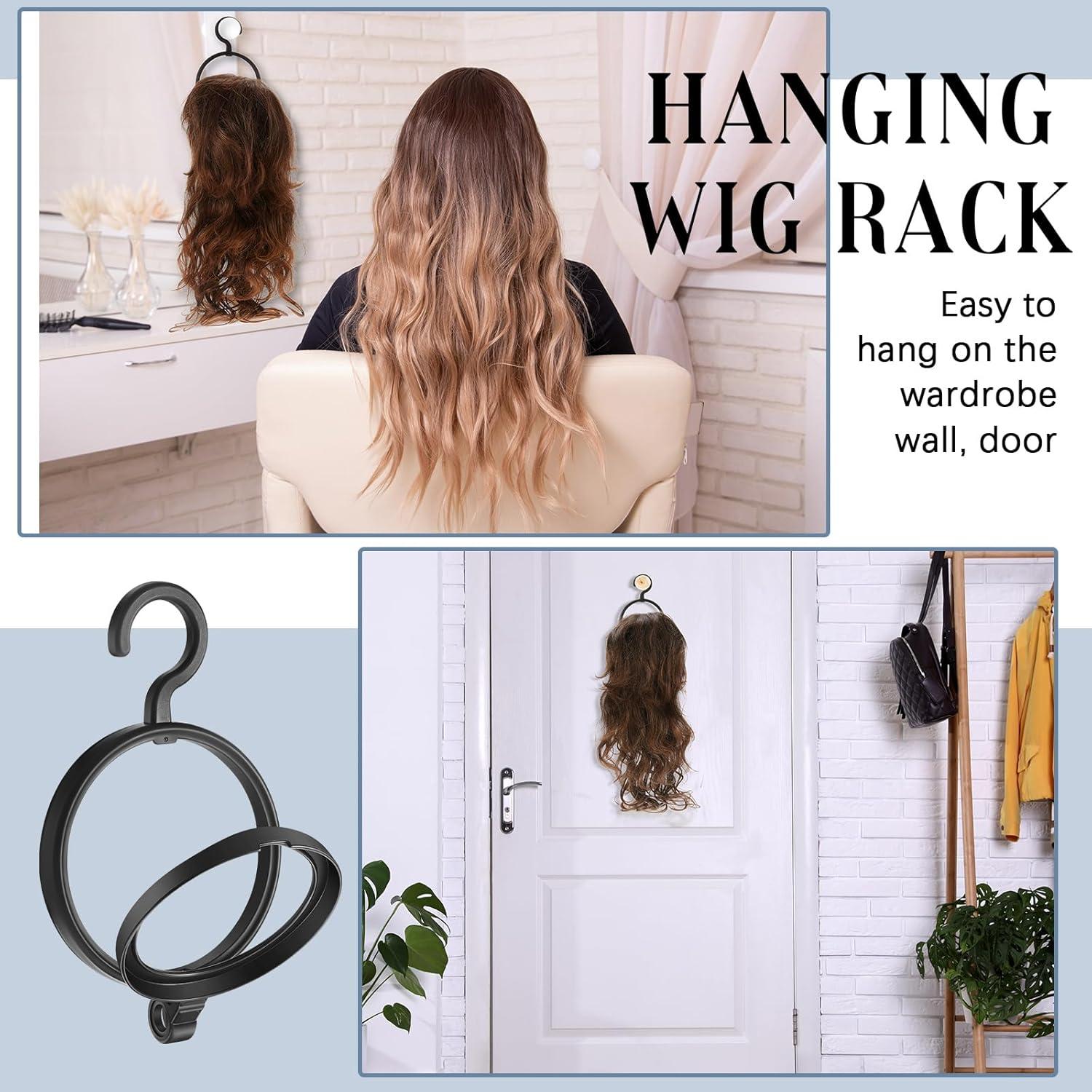 Soporte de Peluca Plegable Menkxi - 10 Pcs Negro 24x13.5 cm