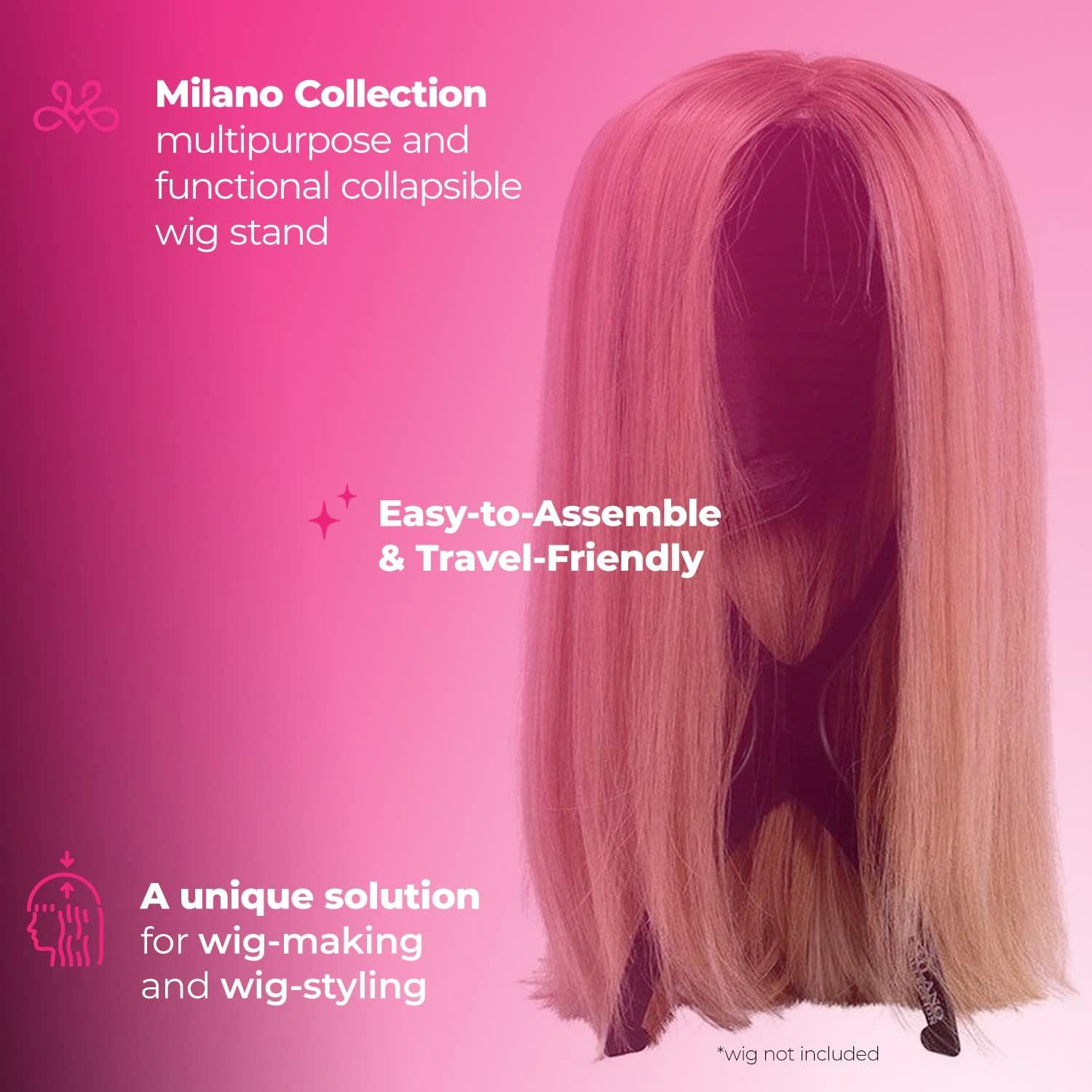 Soporte Plegable para Pelucas Milano - Paquete de 4 Unidades