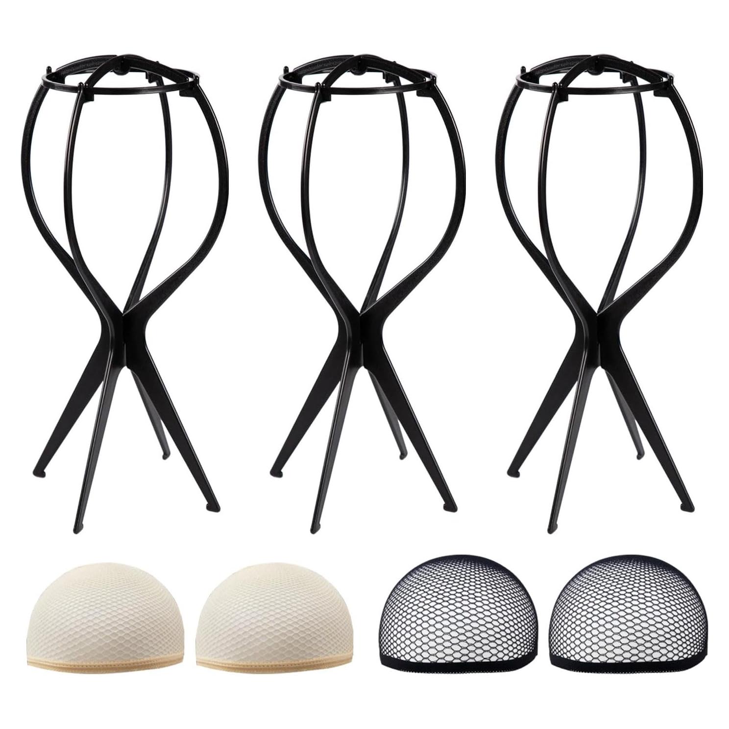 Soportes para Pelucas CLASSE, 3 Paquetes con 4 Redes, 33.8 cm