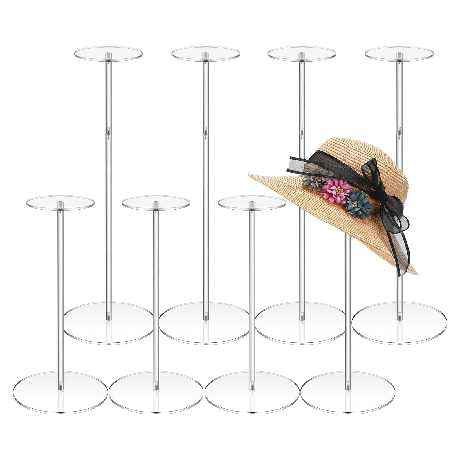 Soporte de Sombrero Acrílico Geetery Ajustable 30-43 cm - 4 Pcs