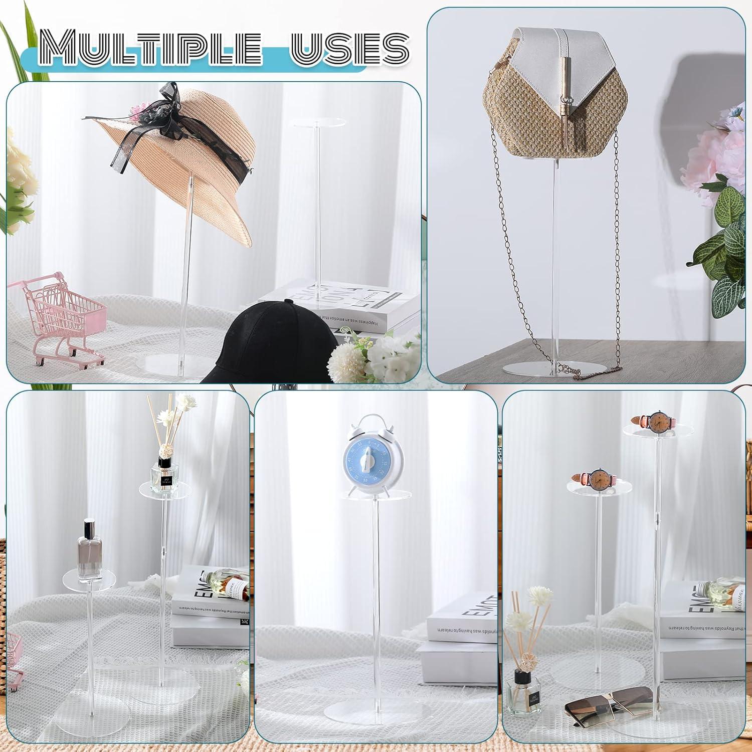 Soporte de Sombrero Acrílico Geetery Ajustable 30-43 cm - 4 Pcs