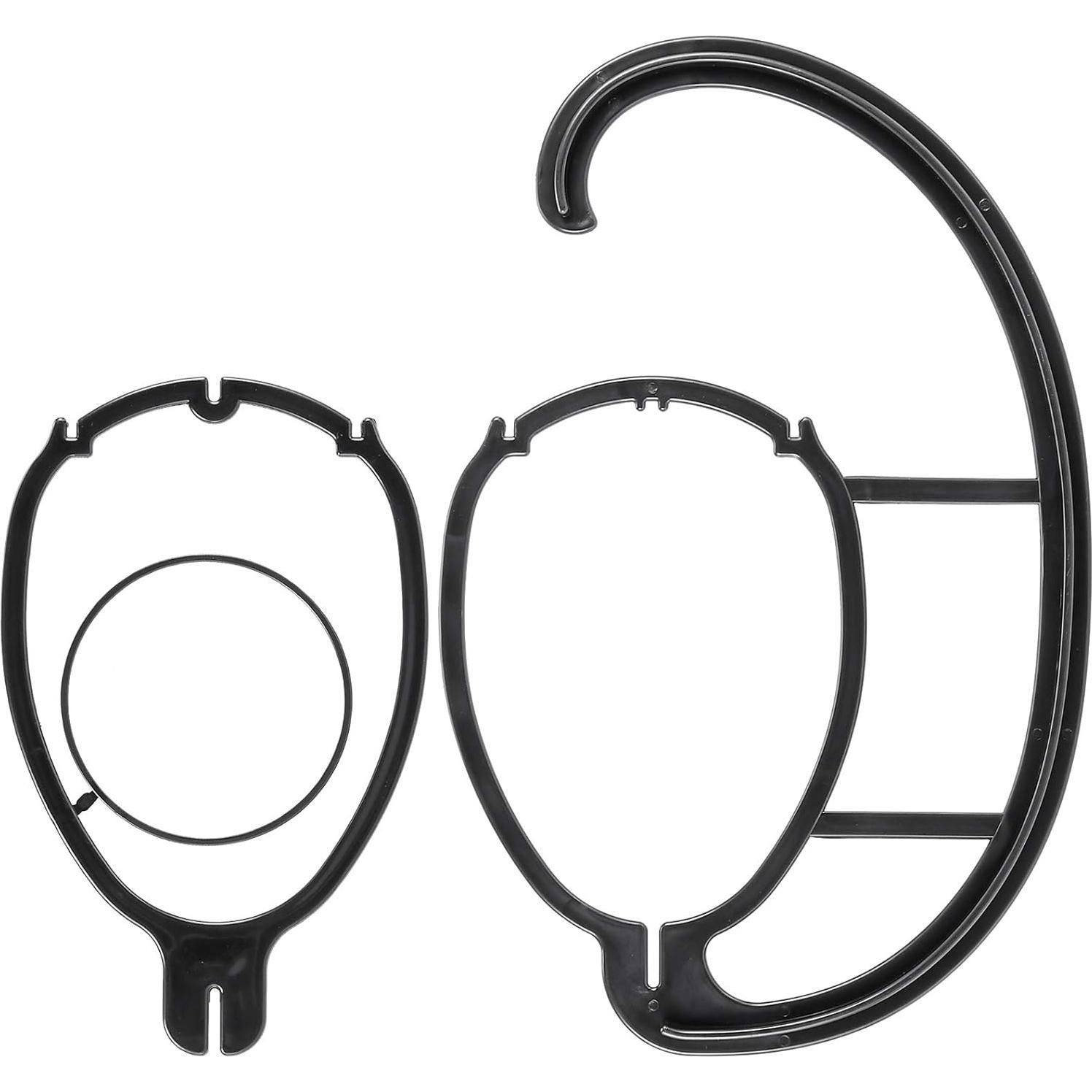 Paquete de 8 Perchas para Pelucas ZEONHAK Colapsables Negro