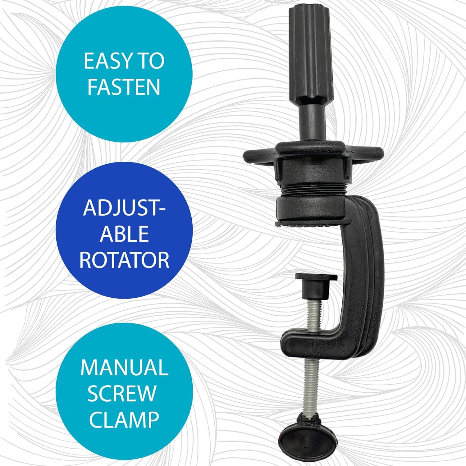 Soporte de Cabeza de Maniquí DONNA con Abrazadera Negro