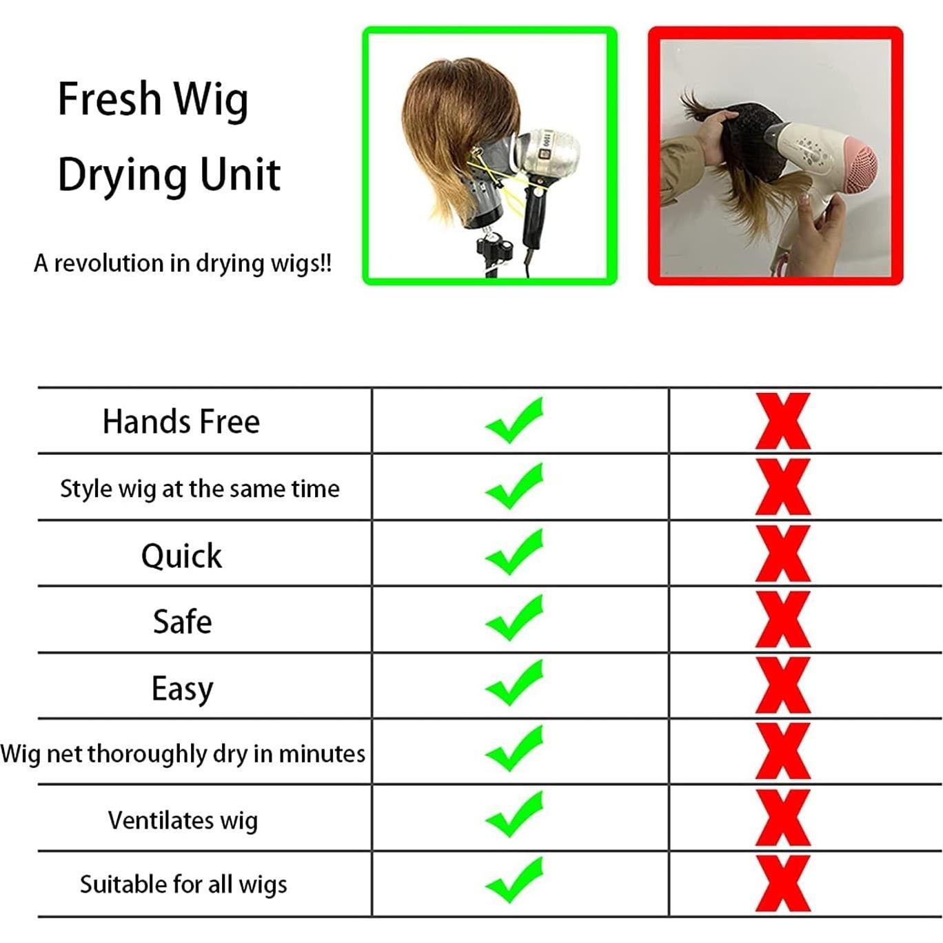 Soporte para Peluca Maxsirui - Secador Rápido y Seguro