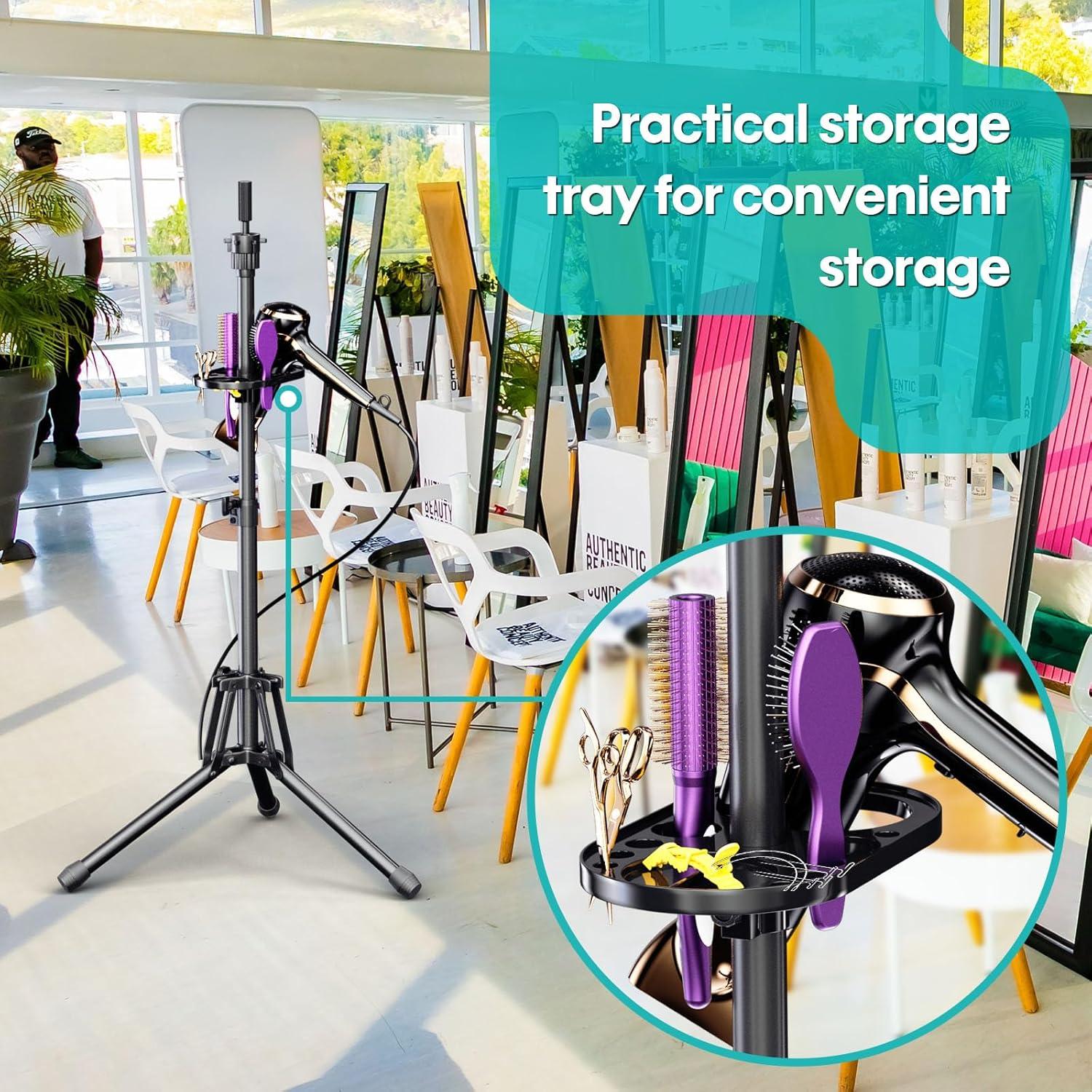 Soporte de Peluca Trípode GSOW Ajustable 79-145 cm con Bandeja