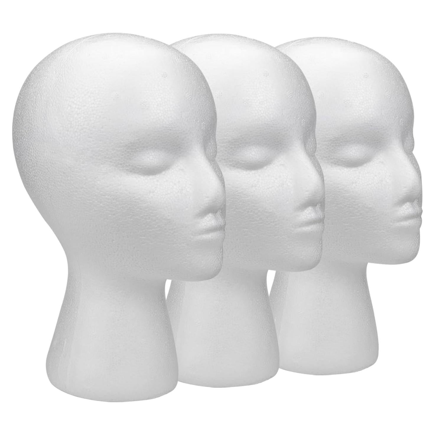 Foraineam 3 Piezas Cabezas de Maniquí de Espuma 28cm para Pelucas