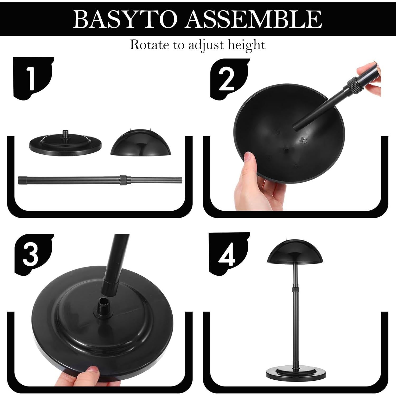 Soporte para Pelucas MAQUITA 6 Piezas Altura Ajustable 24.9-48 cm